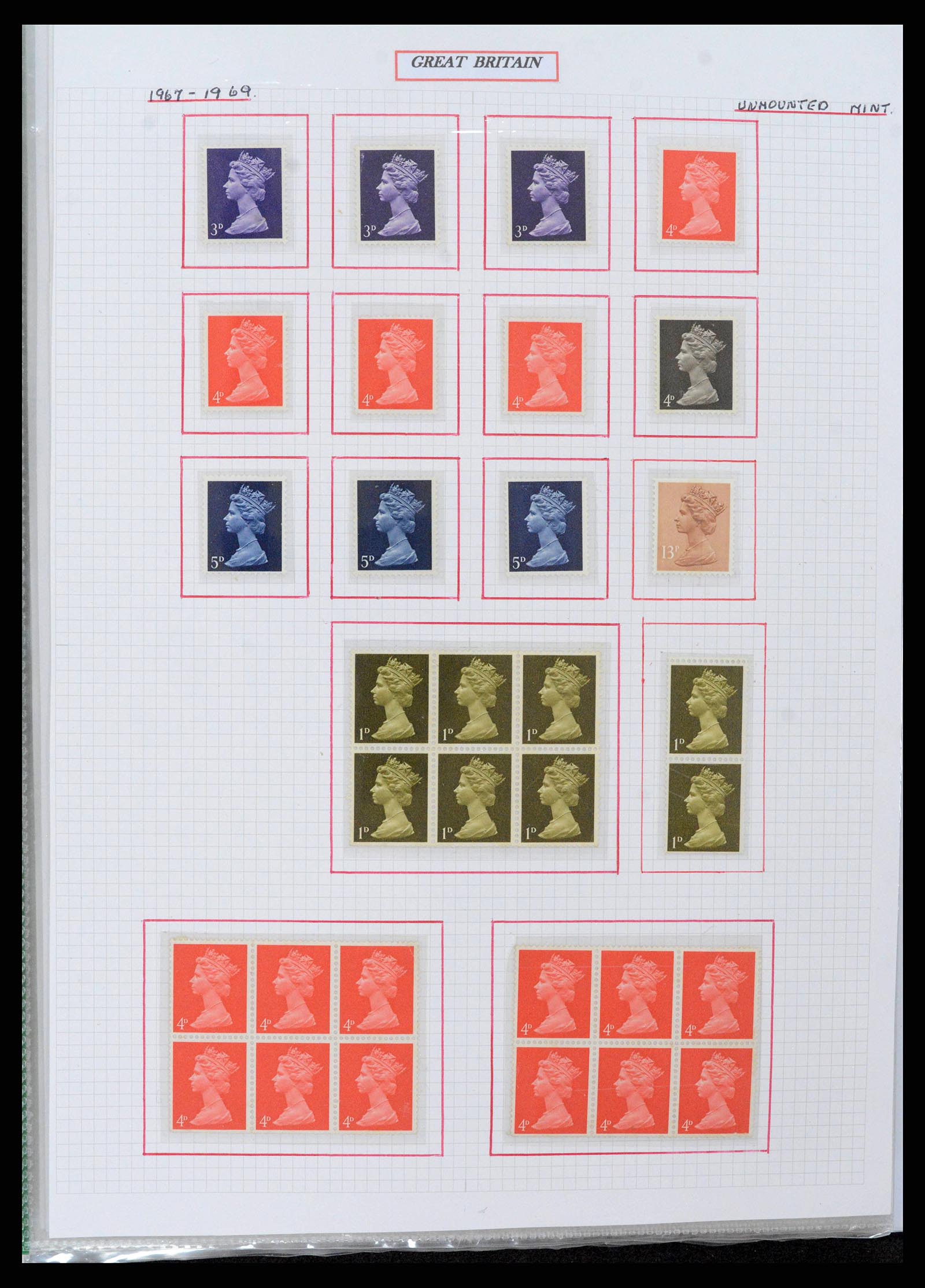 38253 0011 - Postzegelverzameling 38253 Engeland 1912-2002.
