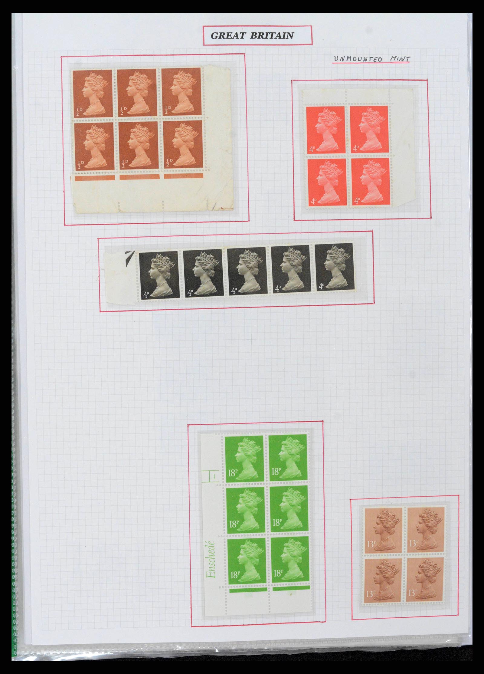 38253 0012 - Postzegelverzameling 38253 Engeland 1912-2002.
