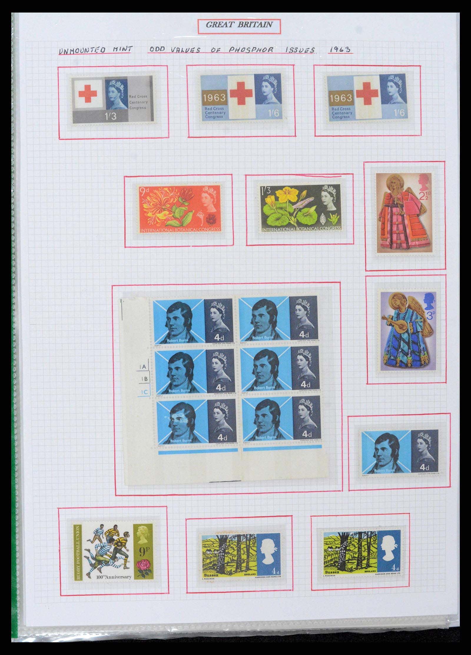38253 0013 - Postzegelverzameling 38253 Engeland 1912-2002.