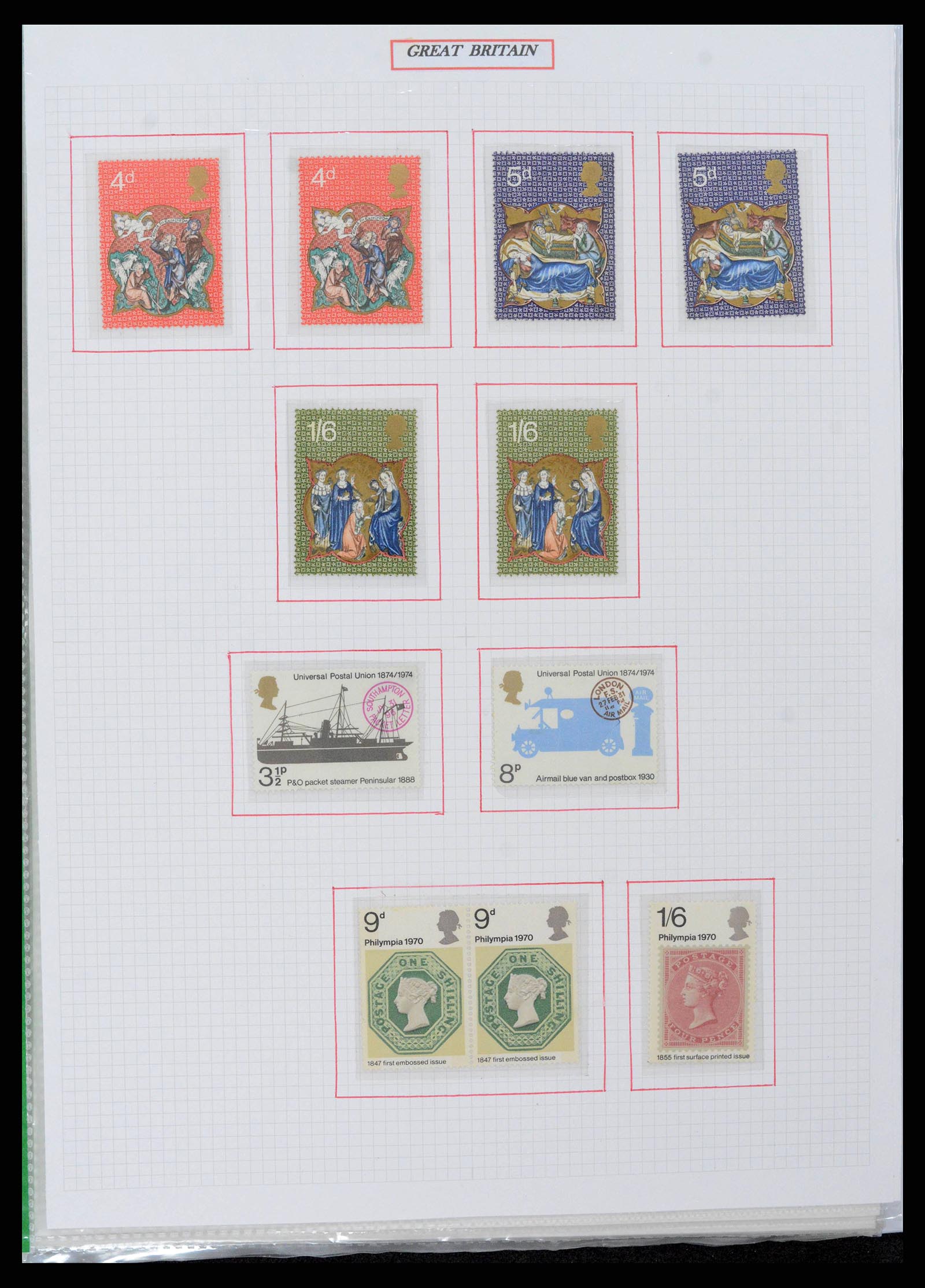 38253 0014 - Postzegelverzameling 38253 Engeland 1912-2002.