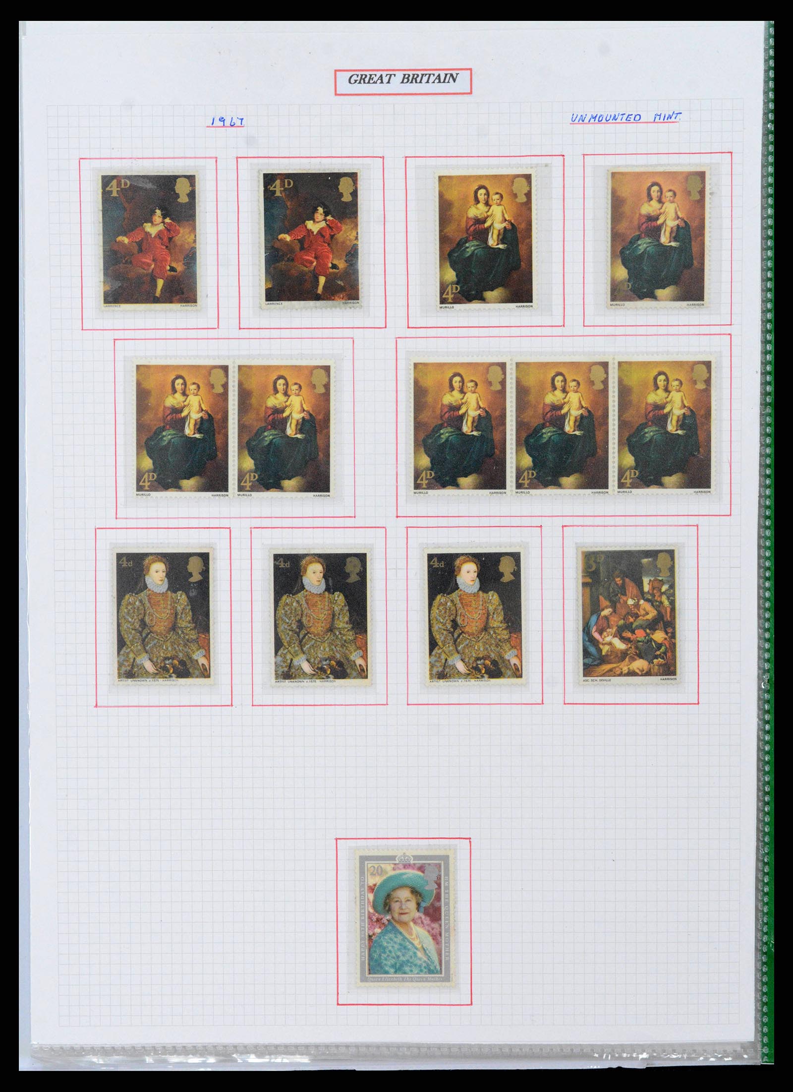 38253 0016 - Postzegelverzameling 38253 Engeland 1912-2002.