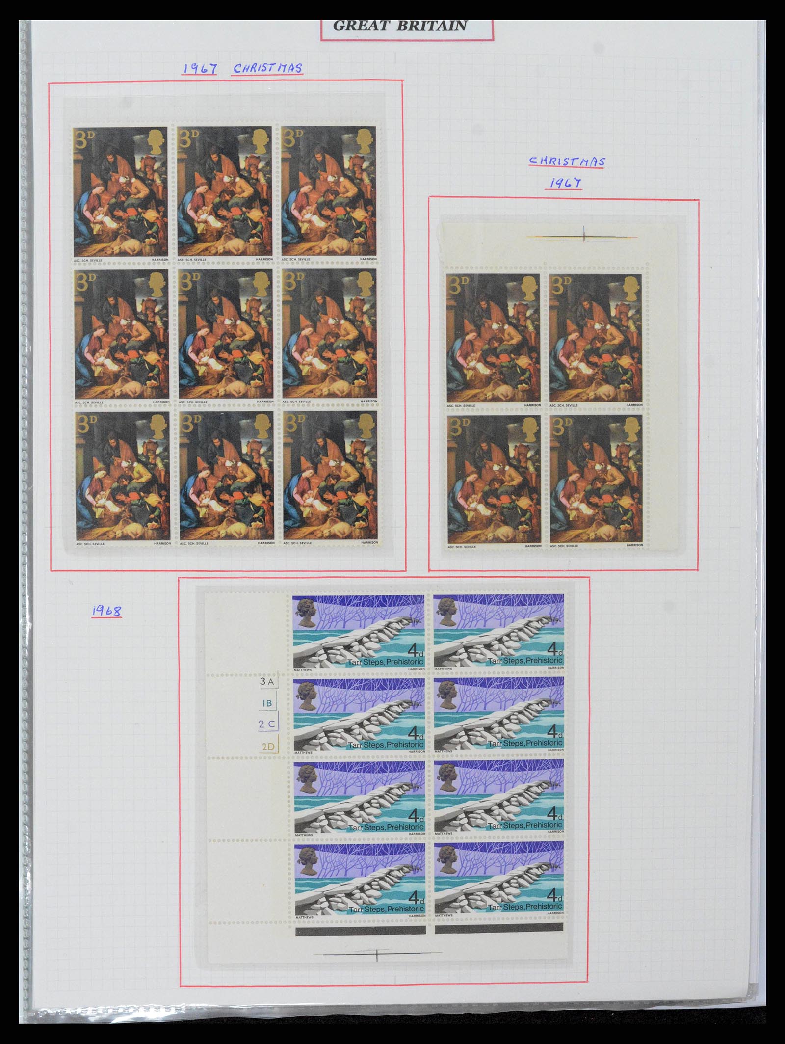 38253 0021 - Postzegelverzameling 38253 Engeland 1912-2002.