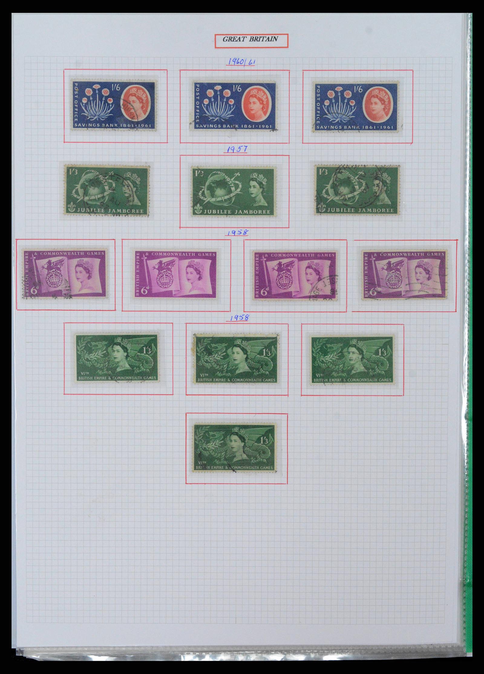 38253 0029 - Postzegelverzameling 38253 Engeland 1912-2002.