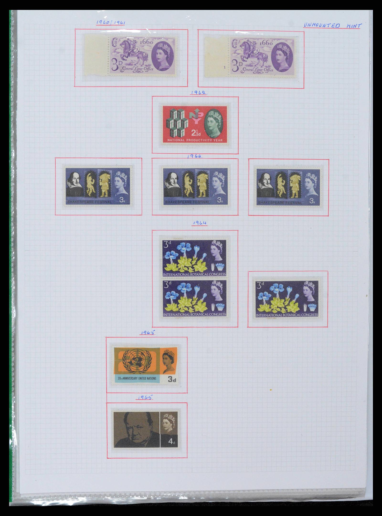 38253 0032 - Postzegelverzameling 38253 Engeland 1912-2002.