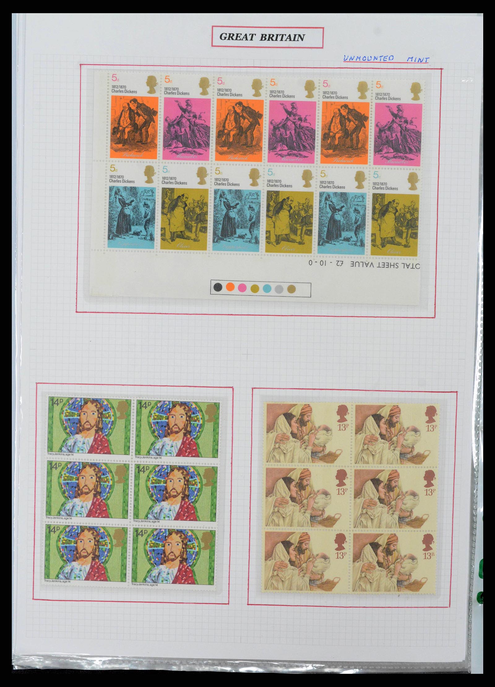 38253 0039 - Postzegelverzameling 38253 Engeland 1912-2002.