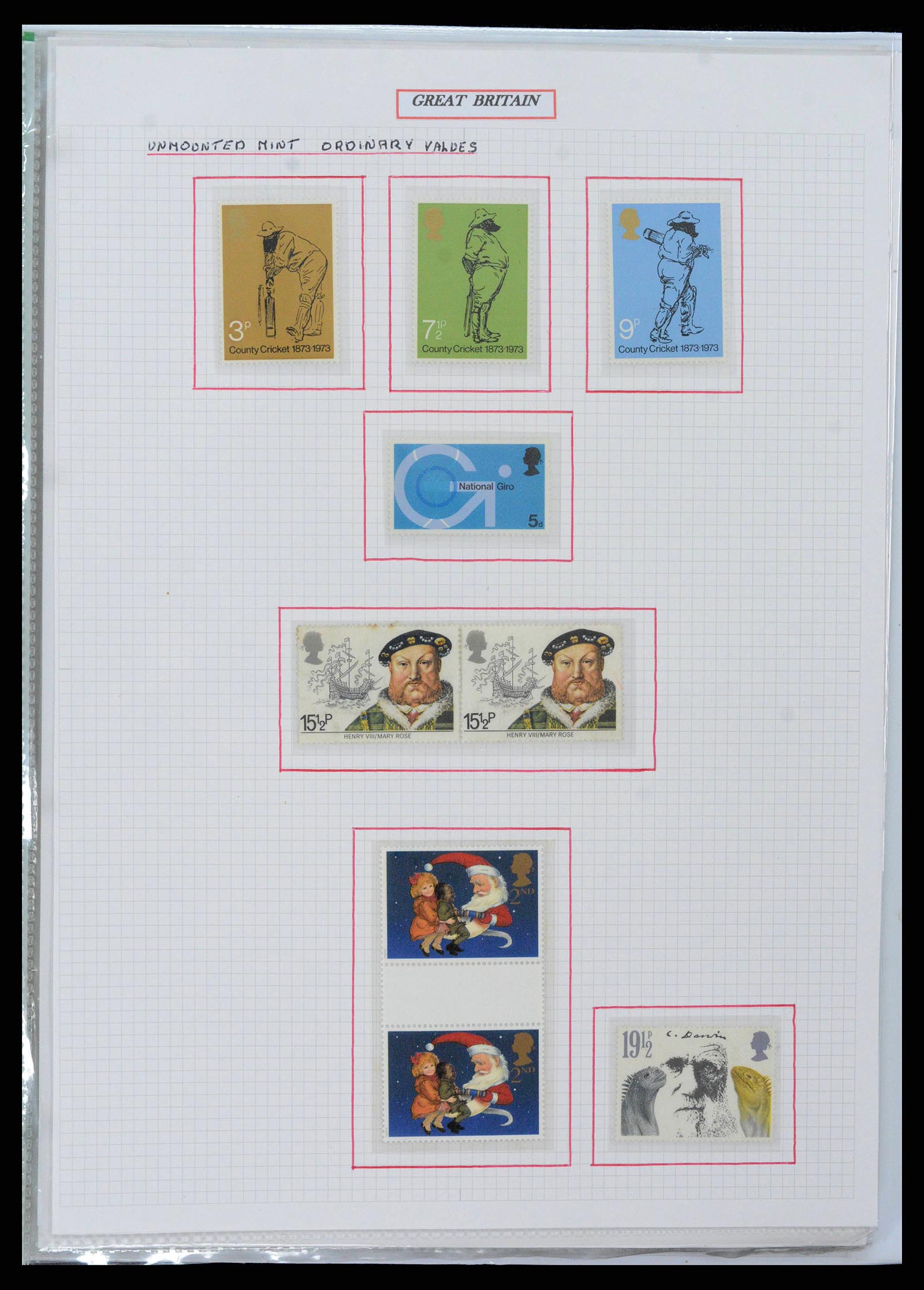 38253 0041 - Postzegelverzameling 38253 Engeland 1912-2002.