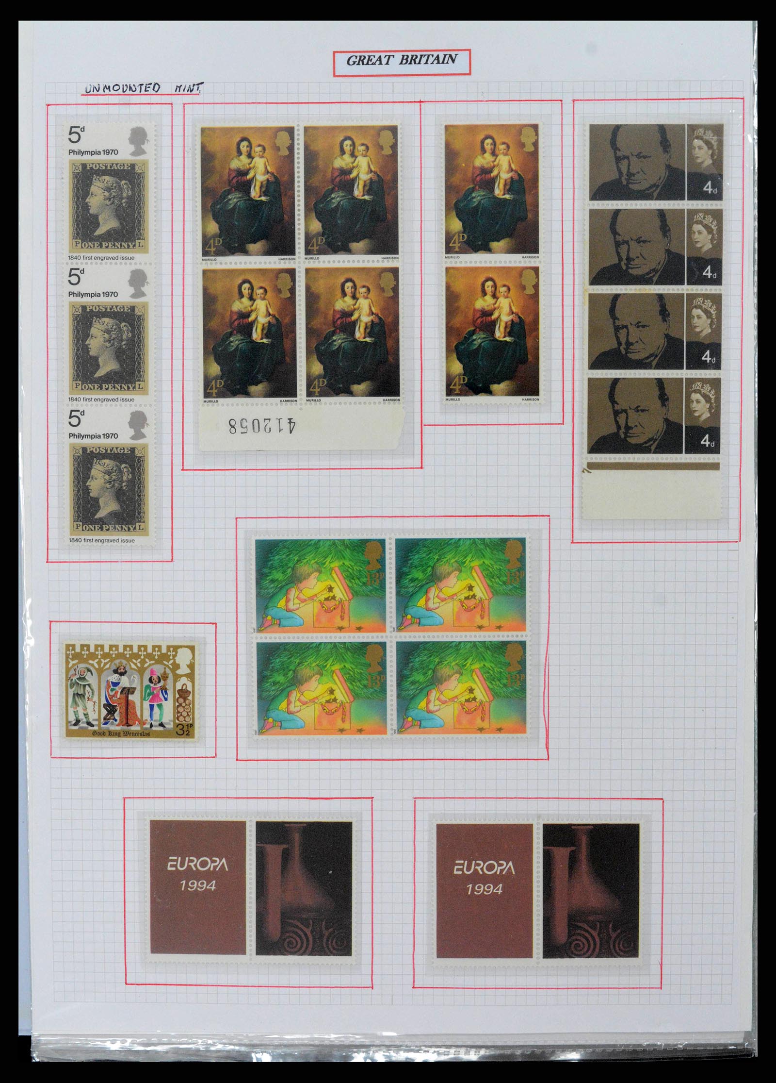 38253 0051 - Postzegelverzameling 38253 Engeland 1912-2002.
