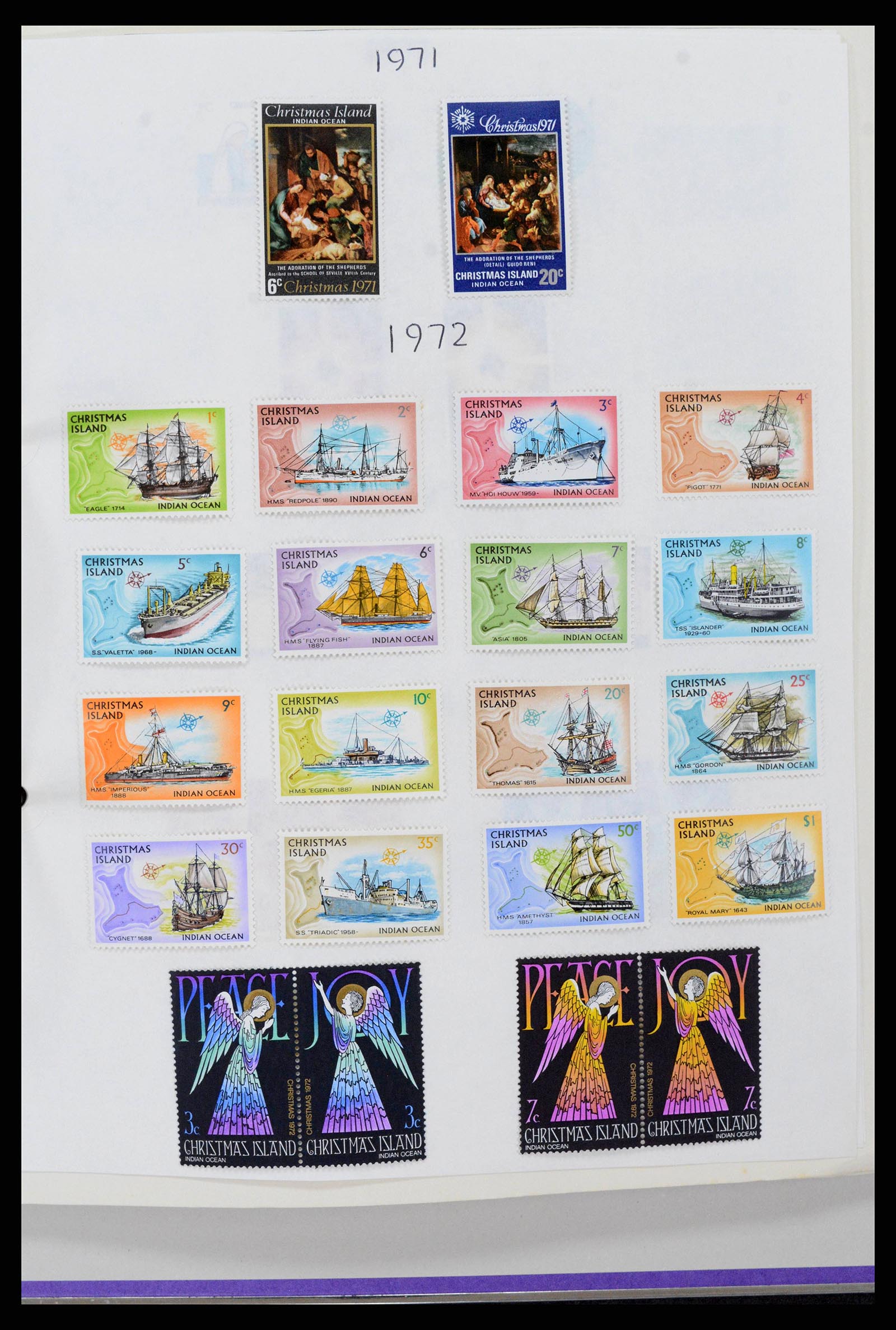 38256 0003 - Postzegelverzameling 38256 Kersteiland 1958-2006.