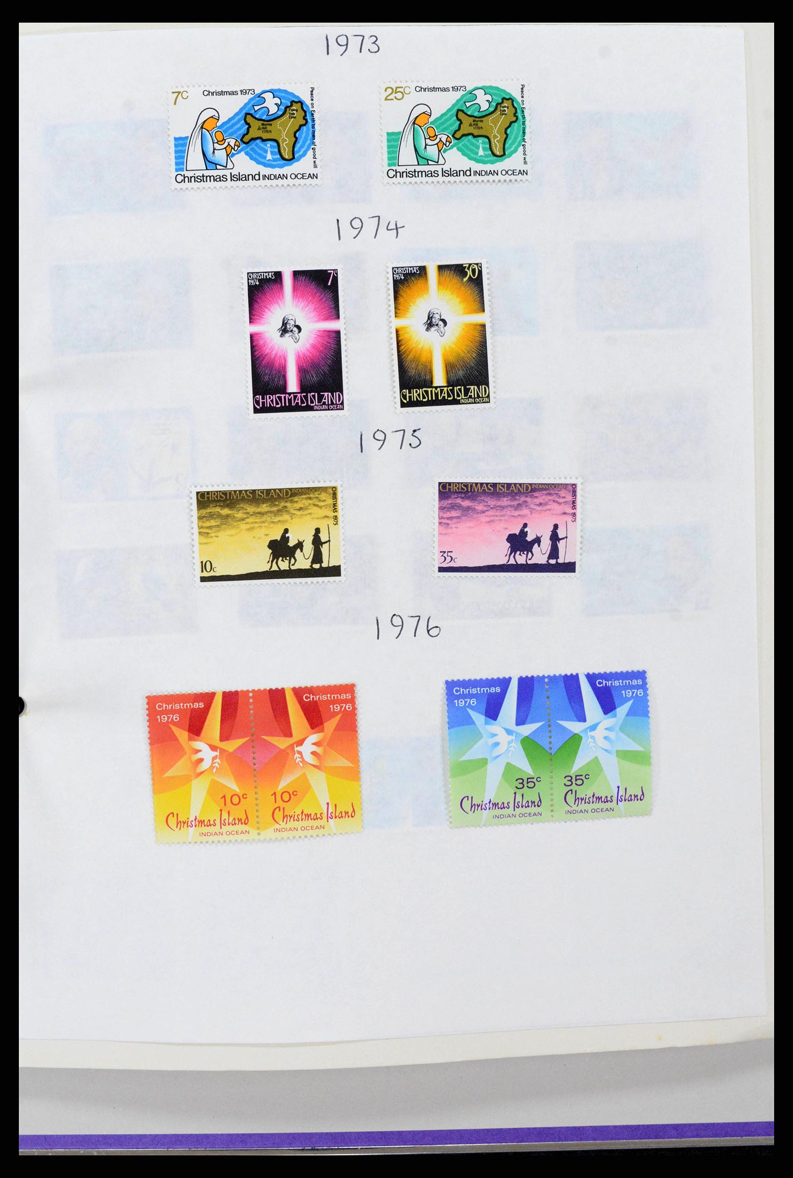 38256 0004 - Postzegelverzameling 38256 Kersteiland 1958-2006.
