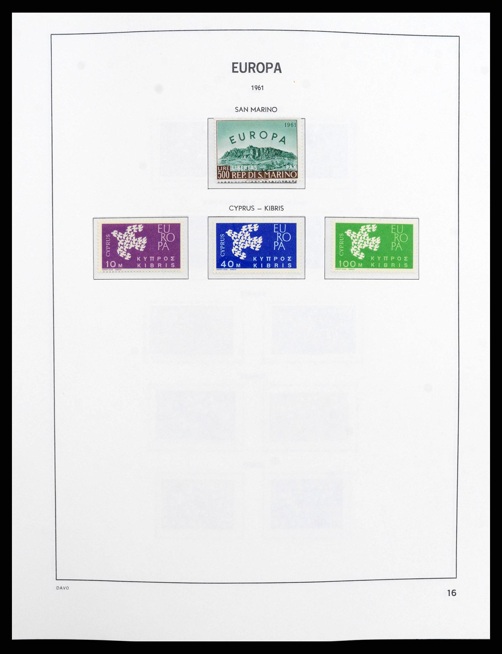 38260 0016 - Stamp collection 38260 Europa CEPT 1949-2015!