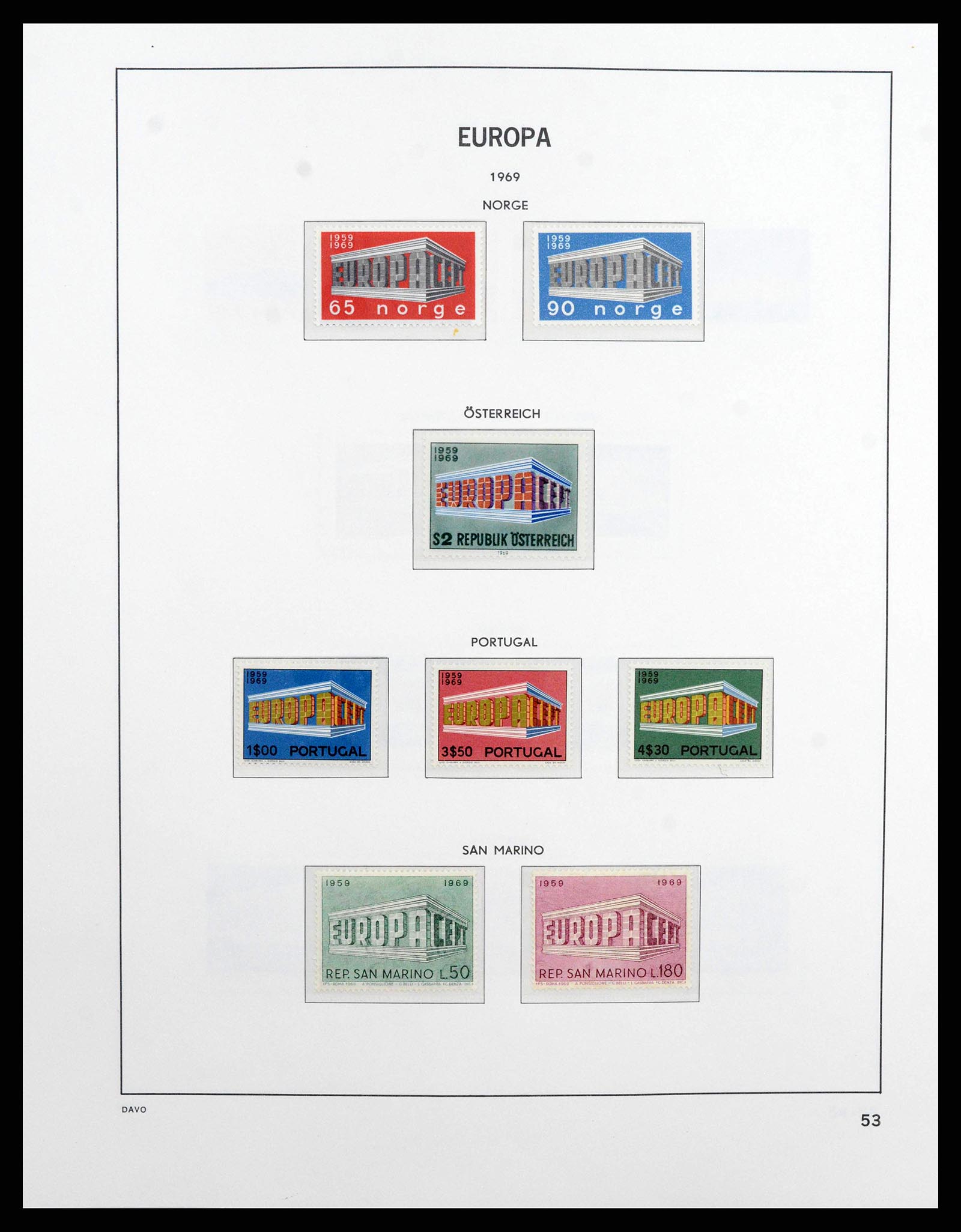 38260 0053 - Postzegelverzameling 38260 Europa CEPT 1949-2015!
