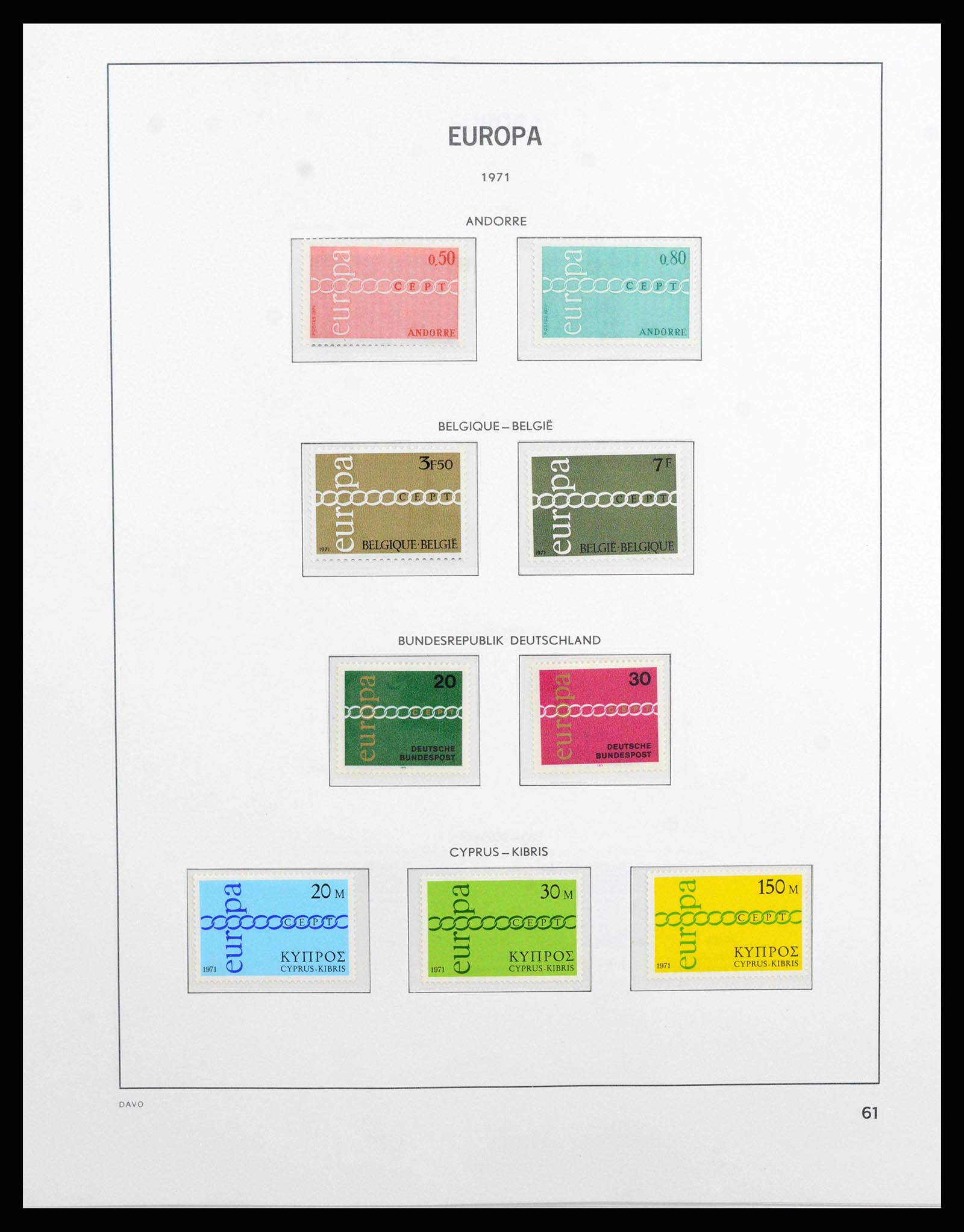 38260 0060 - Stamp collection 38260 Europa CEPT 1949-2015!