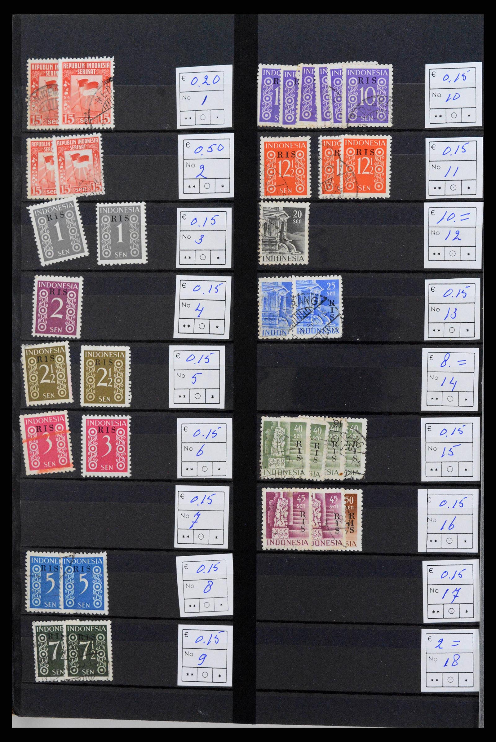 38261 0002 - Stamp collection 38261 Netherlands New Guinea and Aruba 1950-2007.