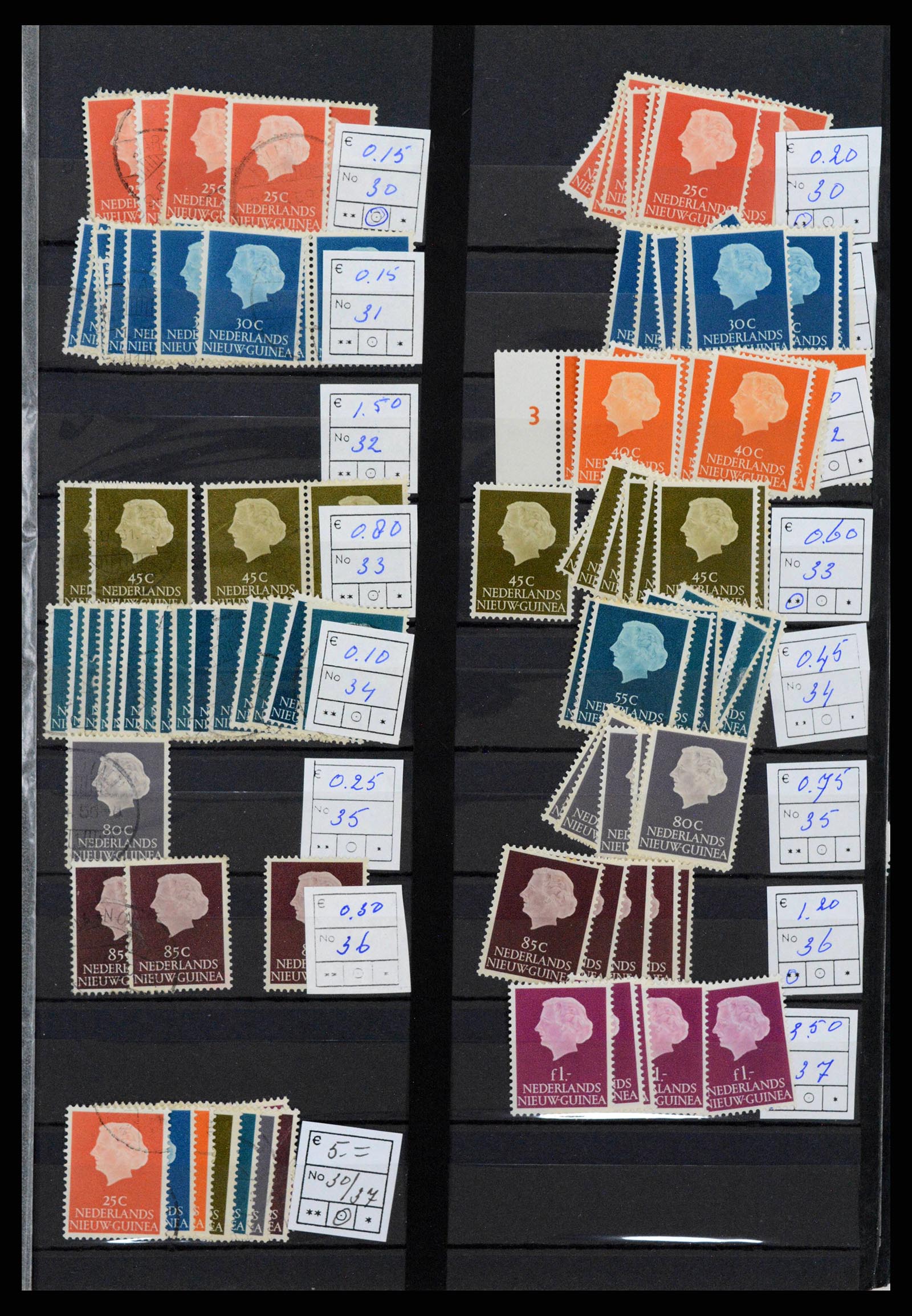 38261 0007 - Postzegelverzameling 38261 Nederlands Nieuw Guinea en Aruba 1950-2007