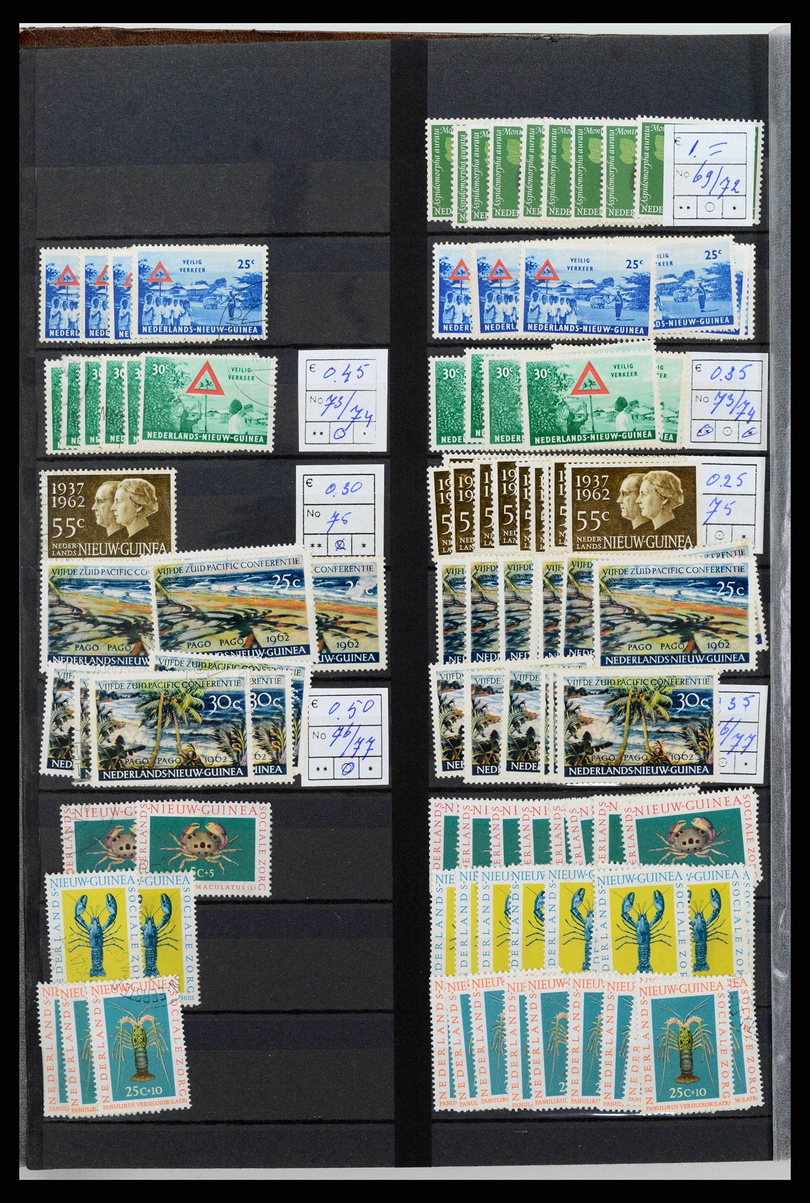 38261 0012 - Postzegelverzameling 38261 Nederlands Nieuw Guinea en Aruba 1950-2007