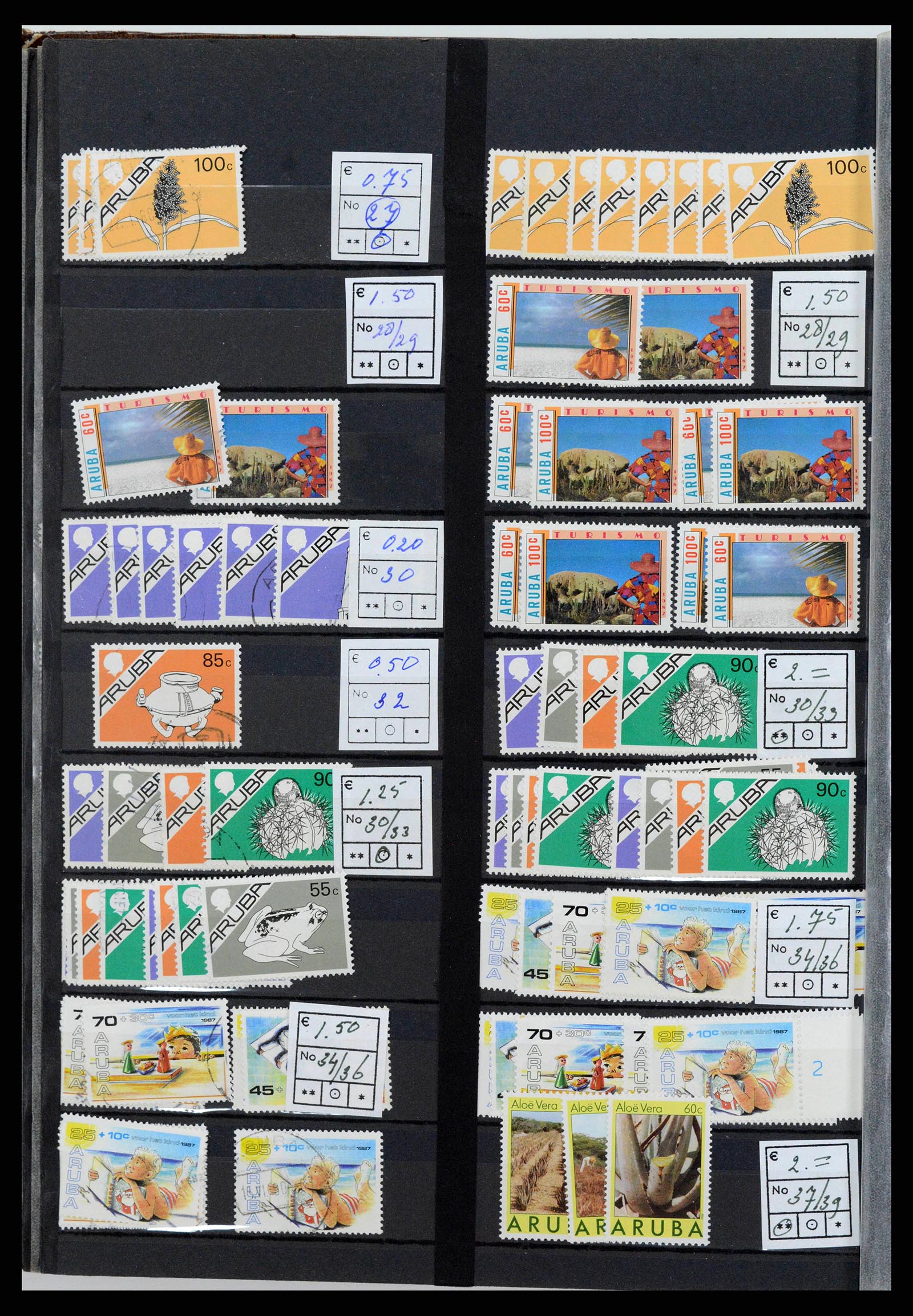 38261 0019 - Stamp collection 38261 Netherlands New Guinea and Aruba 1950-2007.
