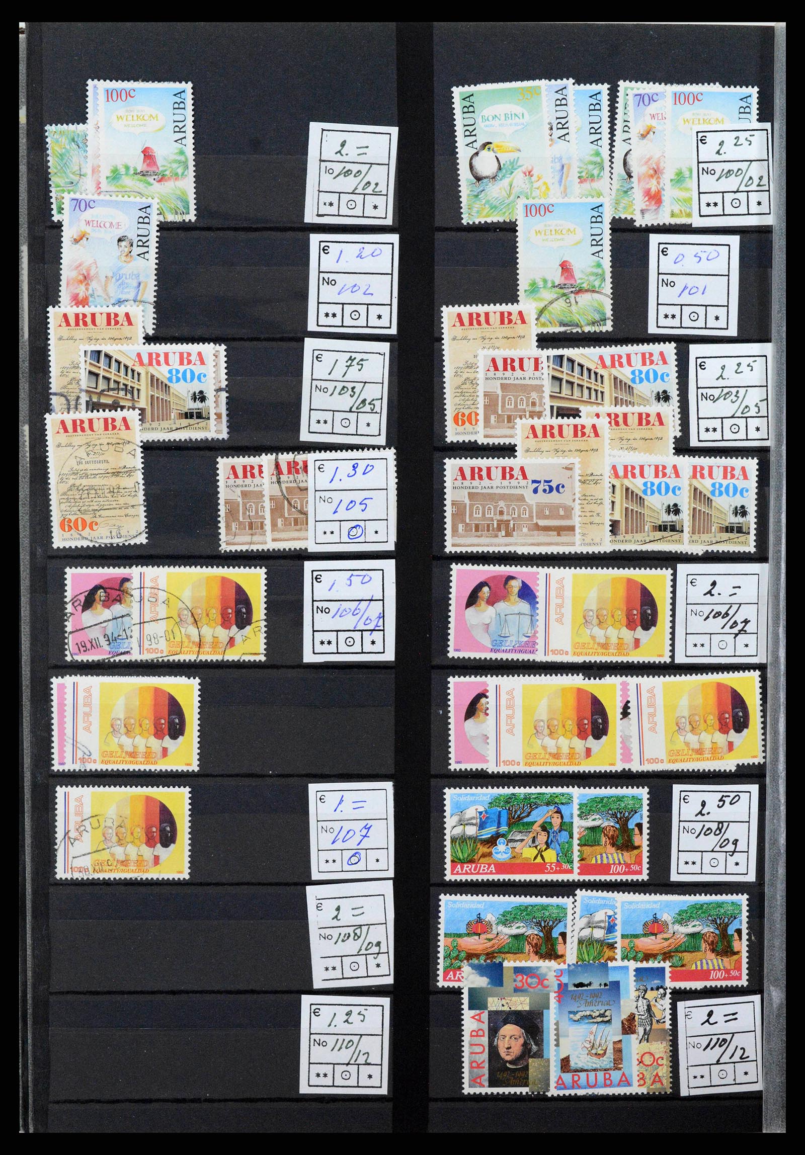 38261 0025 - Stamp collection 38261 Netherlands New Guinea and Aruba 1950-2007.