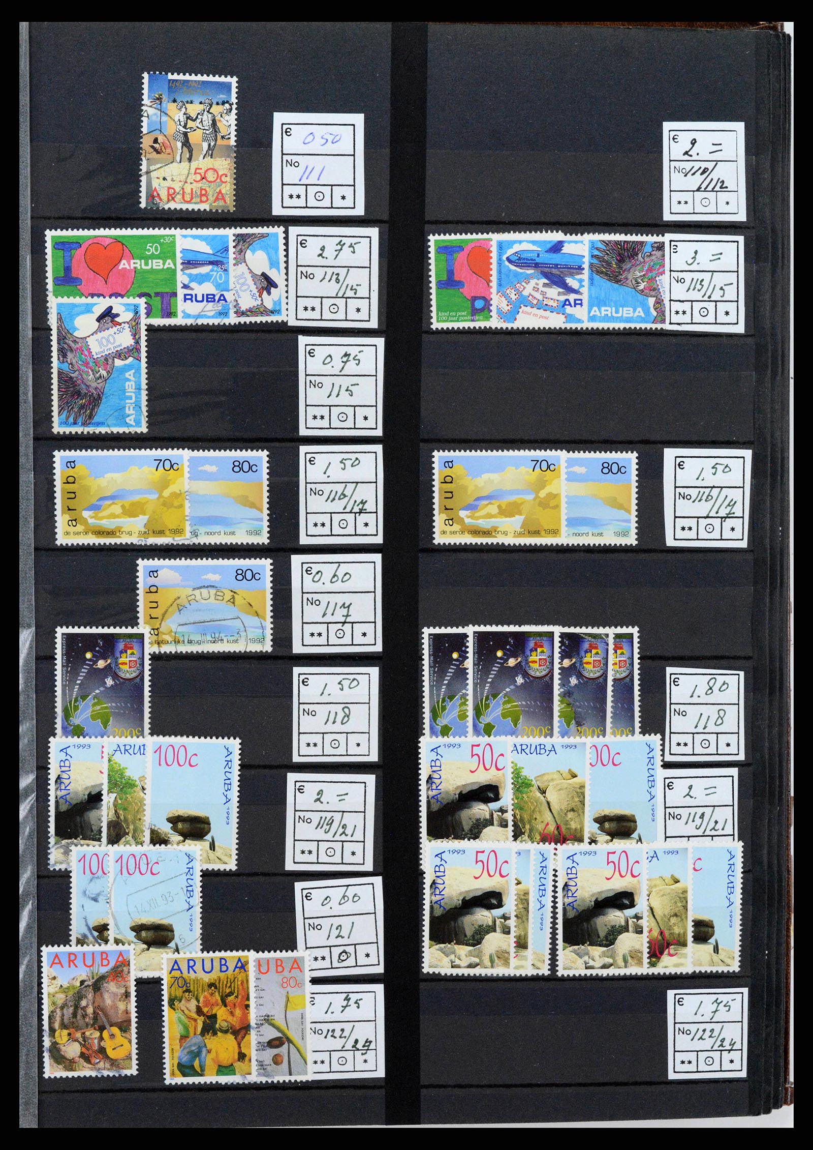 38261 0026 - Stamp collection 38261 Netherlands New Guinea and Aruba 1950-2007.