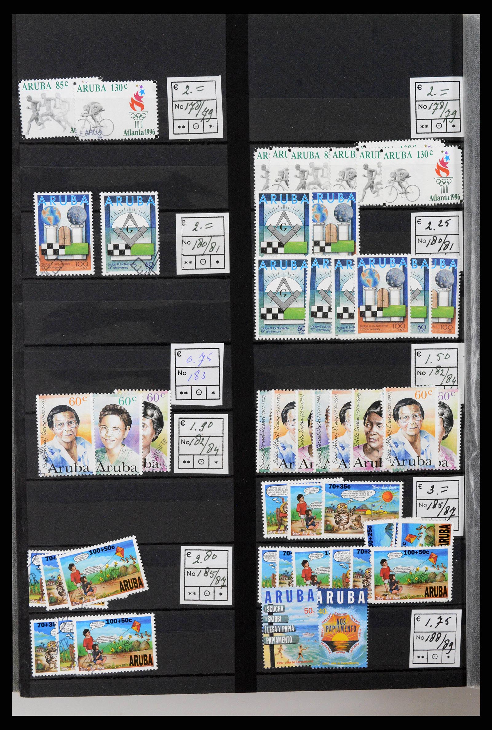 38261 0031 - Stamp collection 38261 Netherlands New Guinea and Aruba 1950-2007.