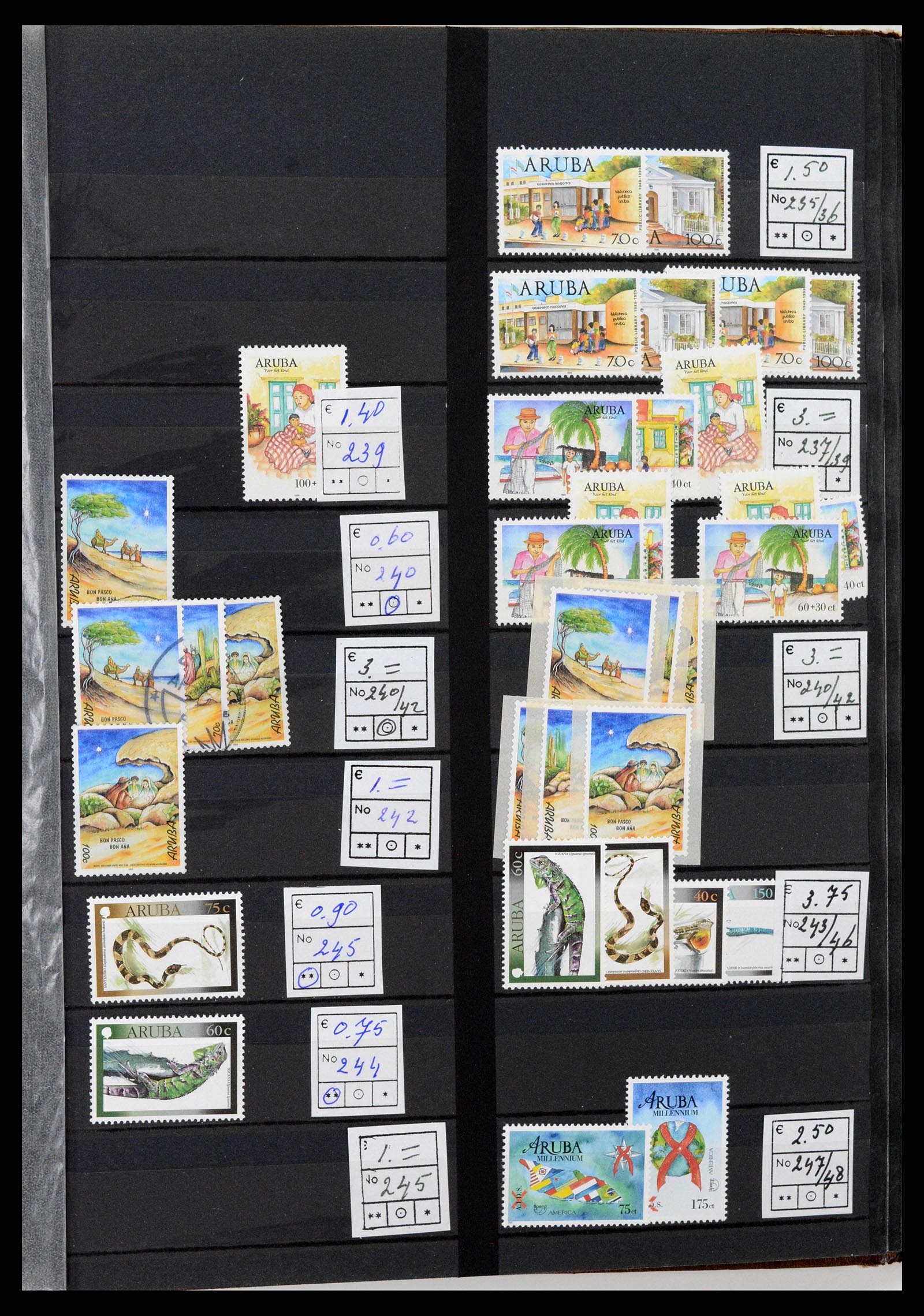38261 0036 - Stamp collection 38261 Netherlands New Guinea and Aruba 1950-2007.
