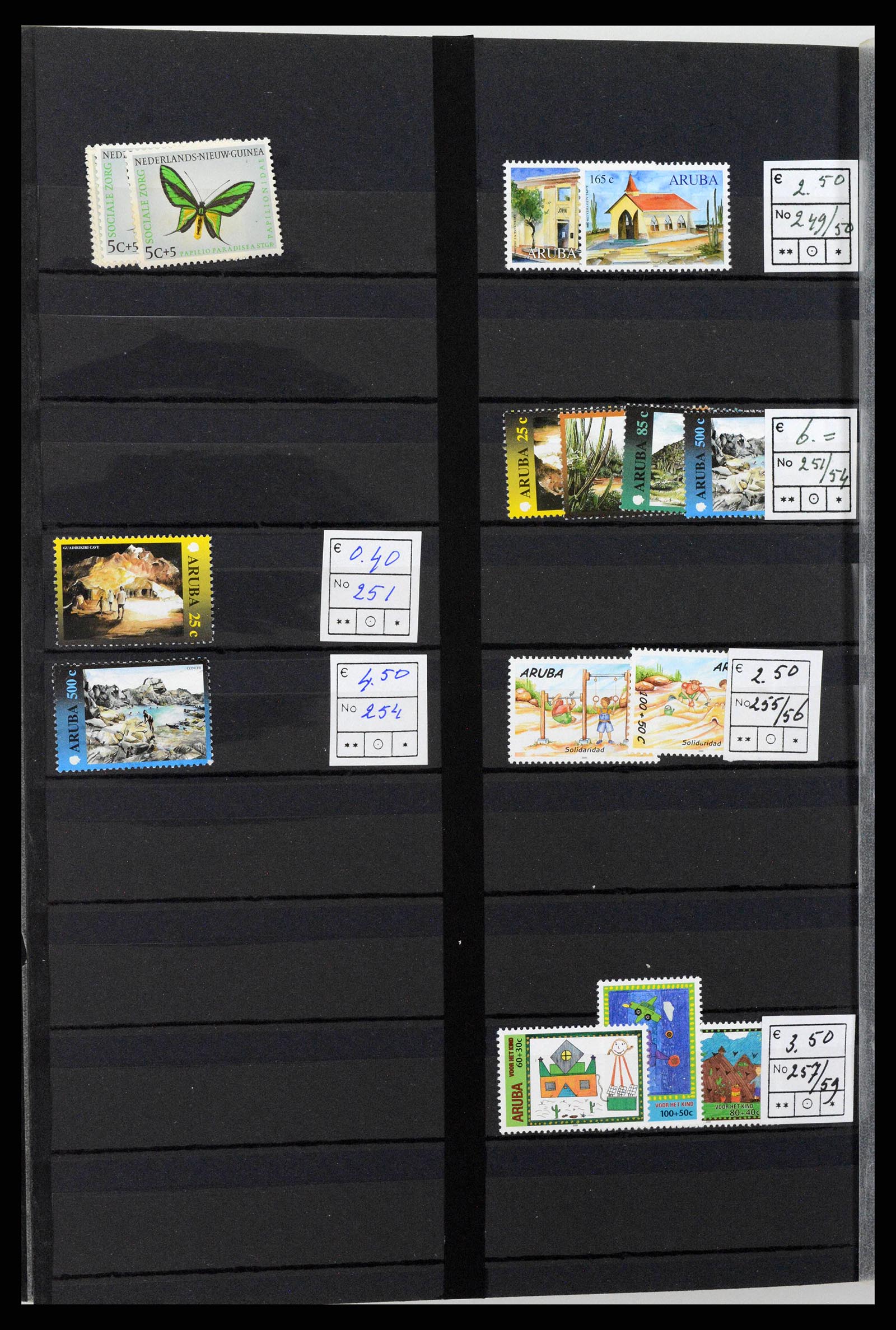 38261 0037 - Stamp collection 38261 Netherlands New Guinea and Aruba 1950-2007.