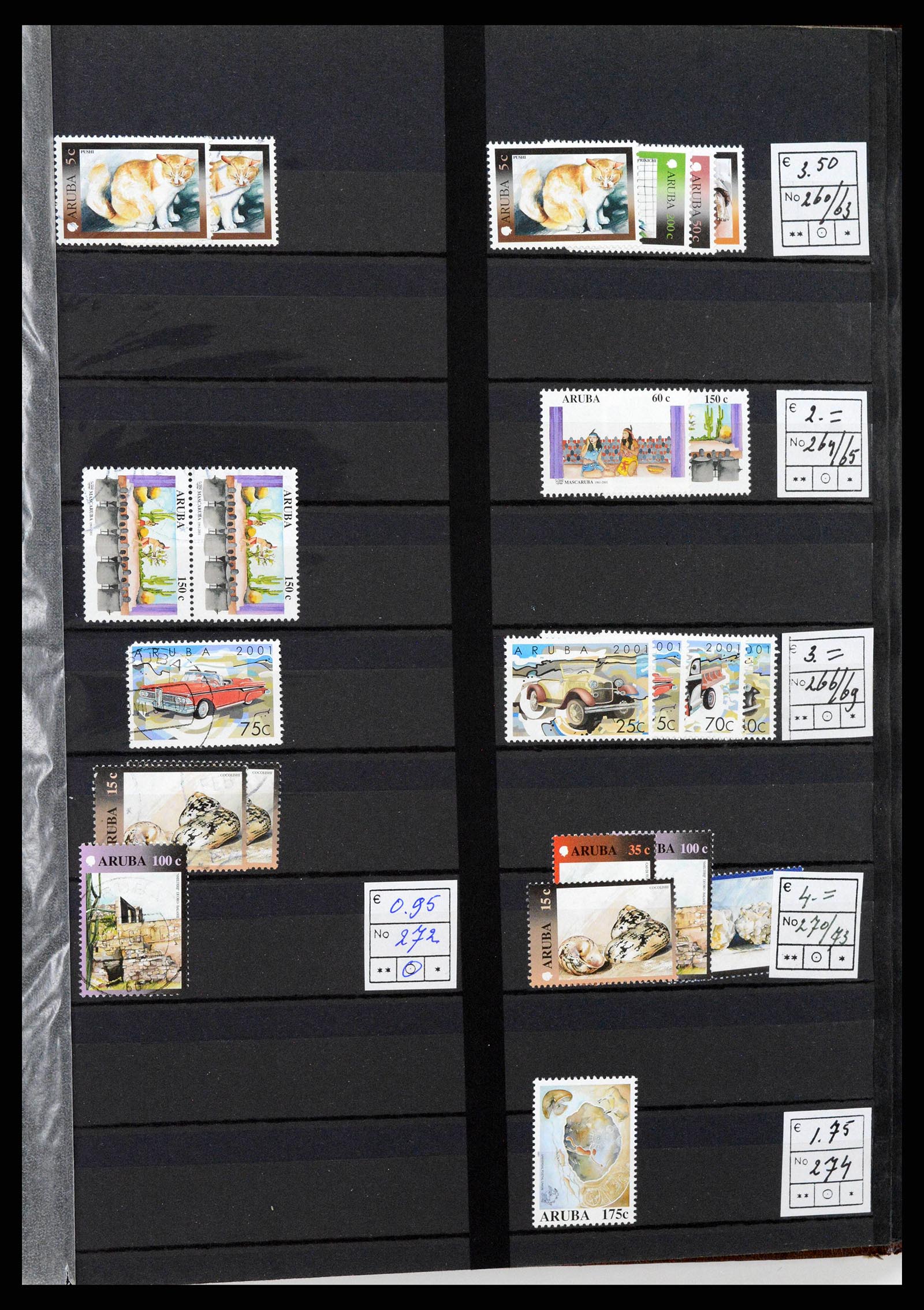 38261 0038 - Stamp collection 38261 Netherlands New Guinea and Aruba 1950-2007.
