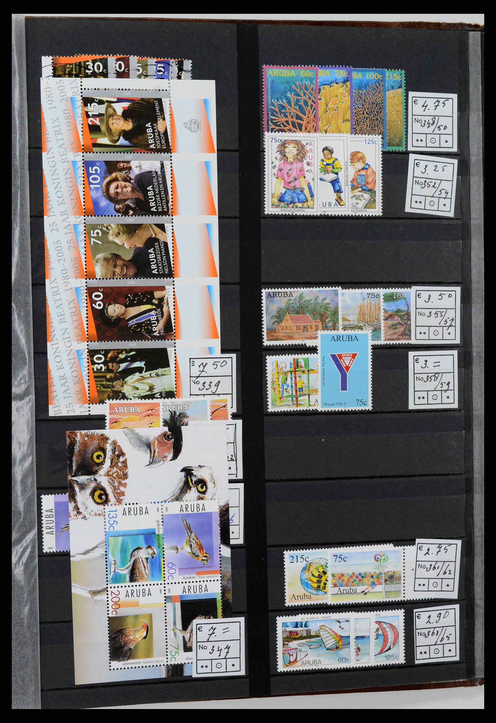 38261 0044 - Postzegelverzameling 38261 Nederlands Nieuw Guinea en Aruba 1950-2007