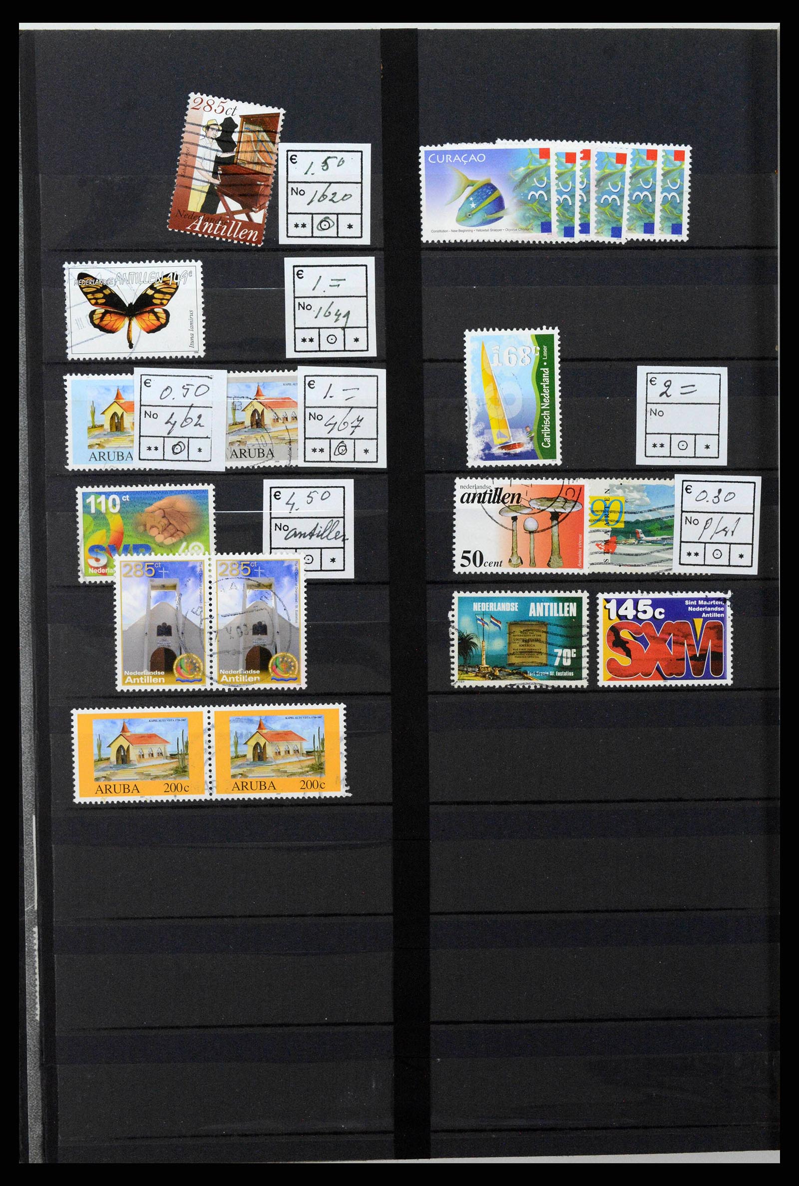 38261 0046 - Postzegelverzameling 38261 Nederlands Nieuw Guinea en Aruba 1950-2007