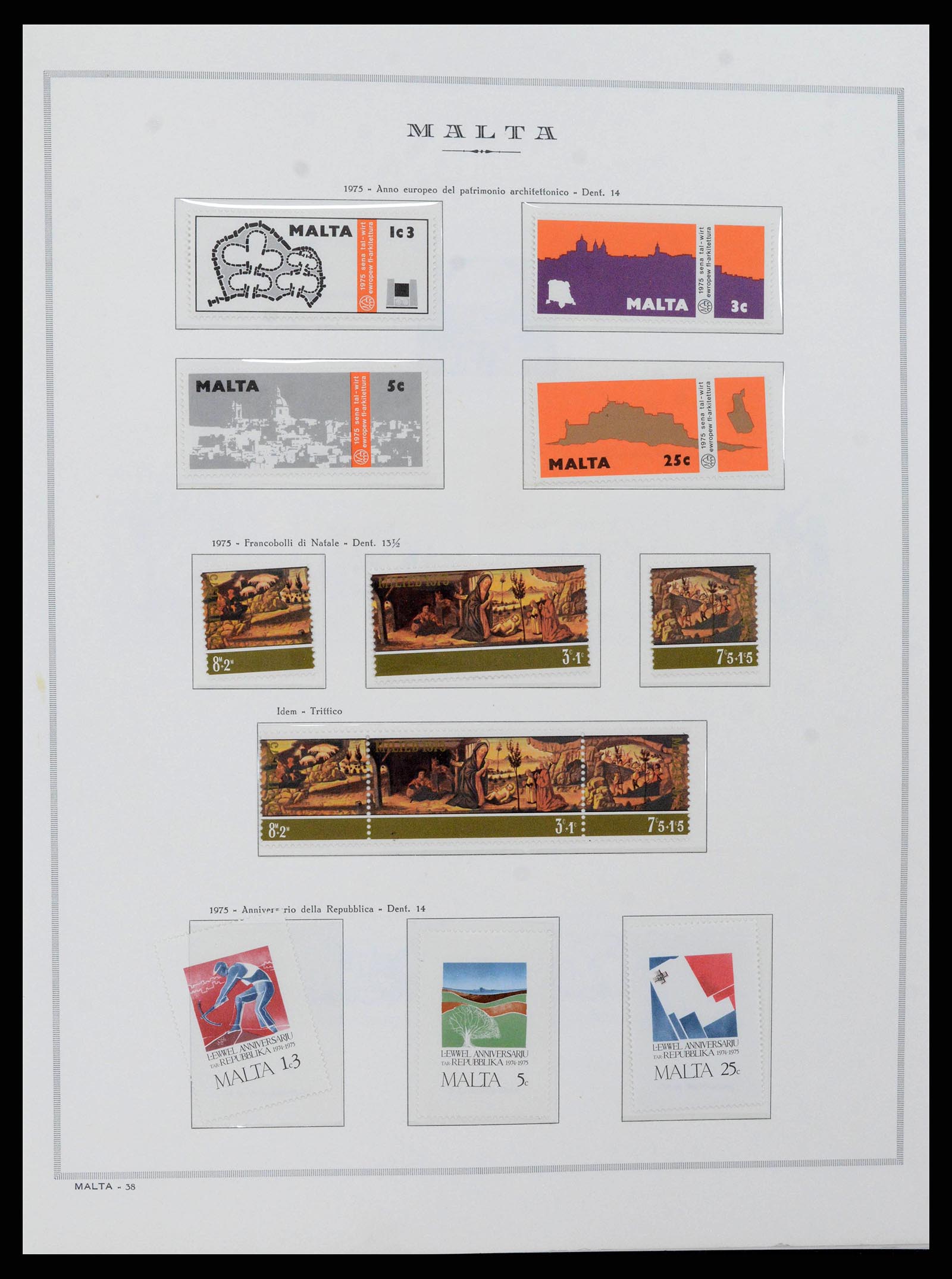 38262 0002 - Postzegelverzameling 38262 Malta 1975-1998.
