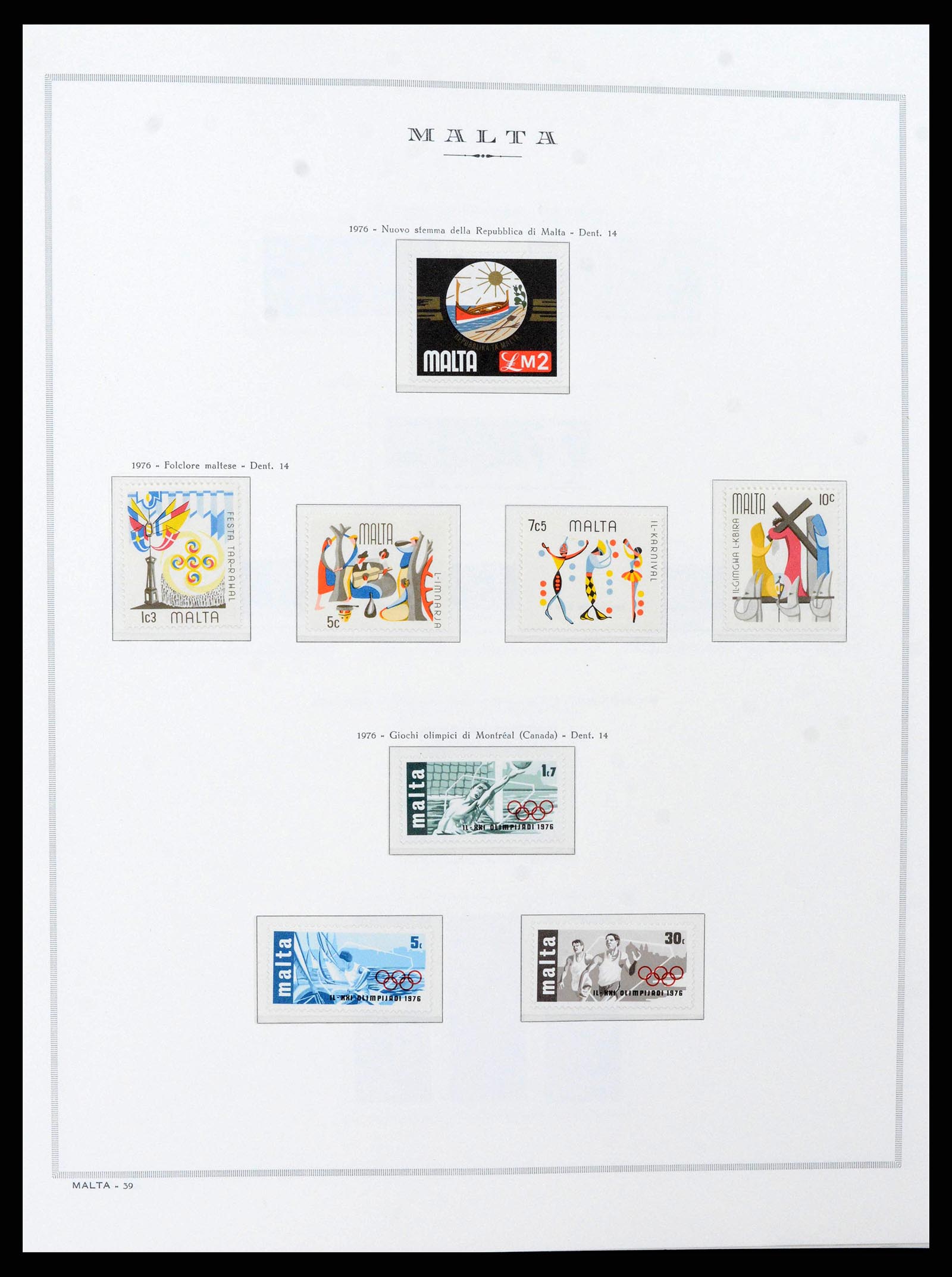 38262 0003 - Postzegelverzameling 38262 Malta 1975-1998.