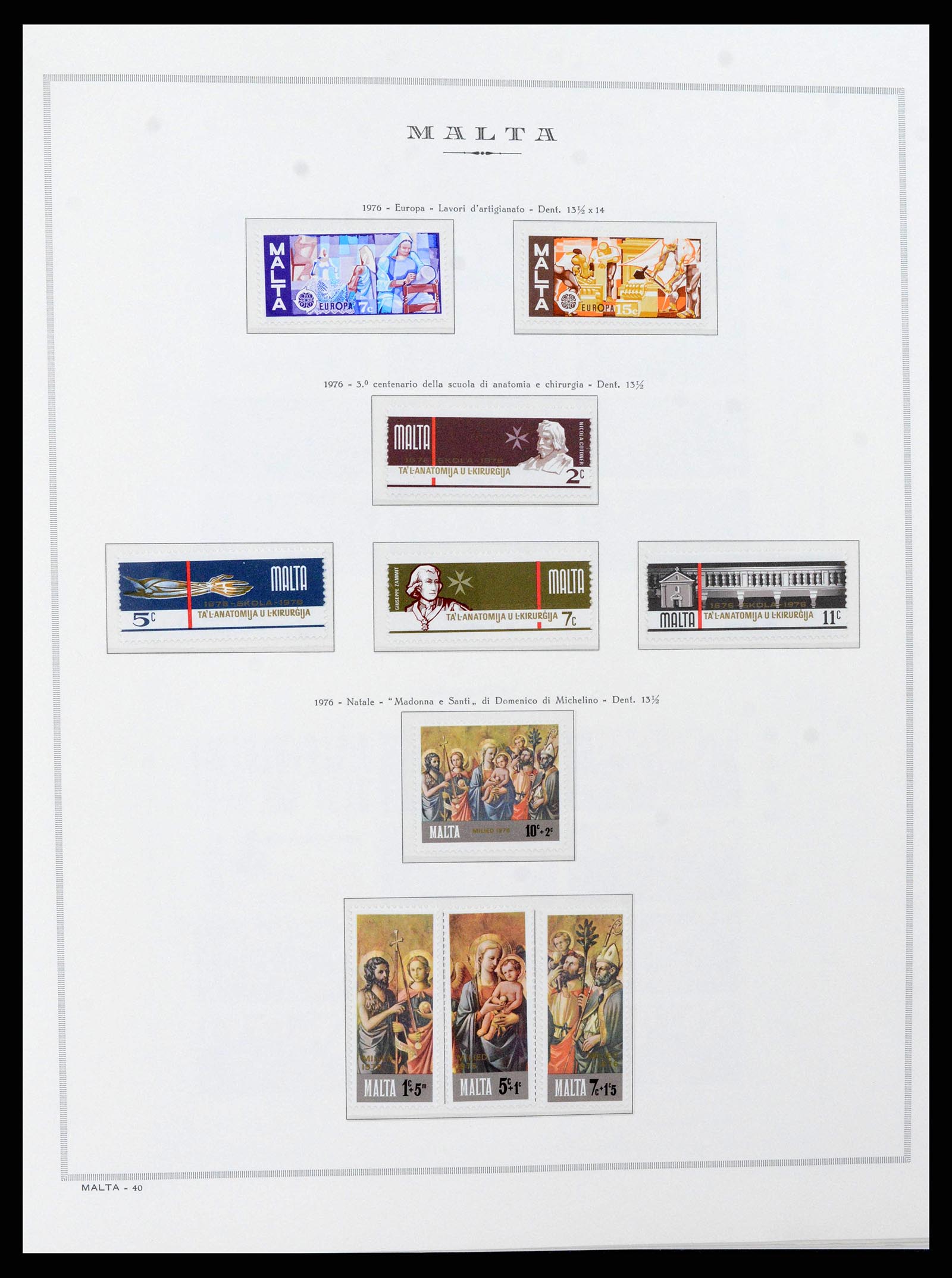 38262 0004 - Postzegelverzameling 38262 Malta 1975-1998.