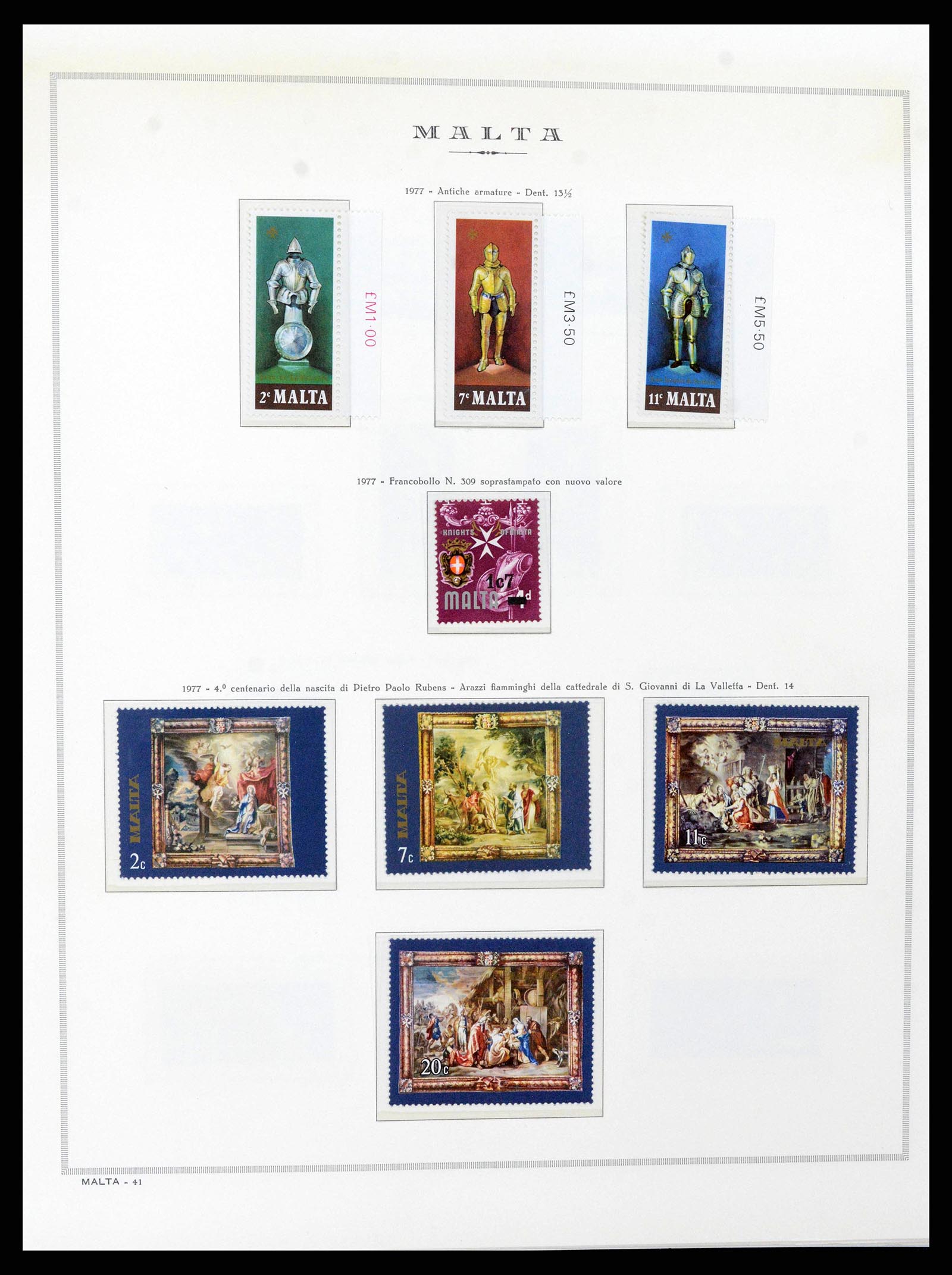 38262 0006 - Postzegelverzameling 38262 Malta 1975-1998.