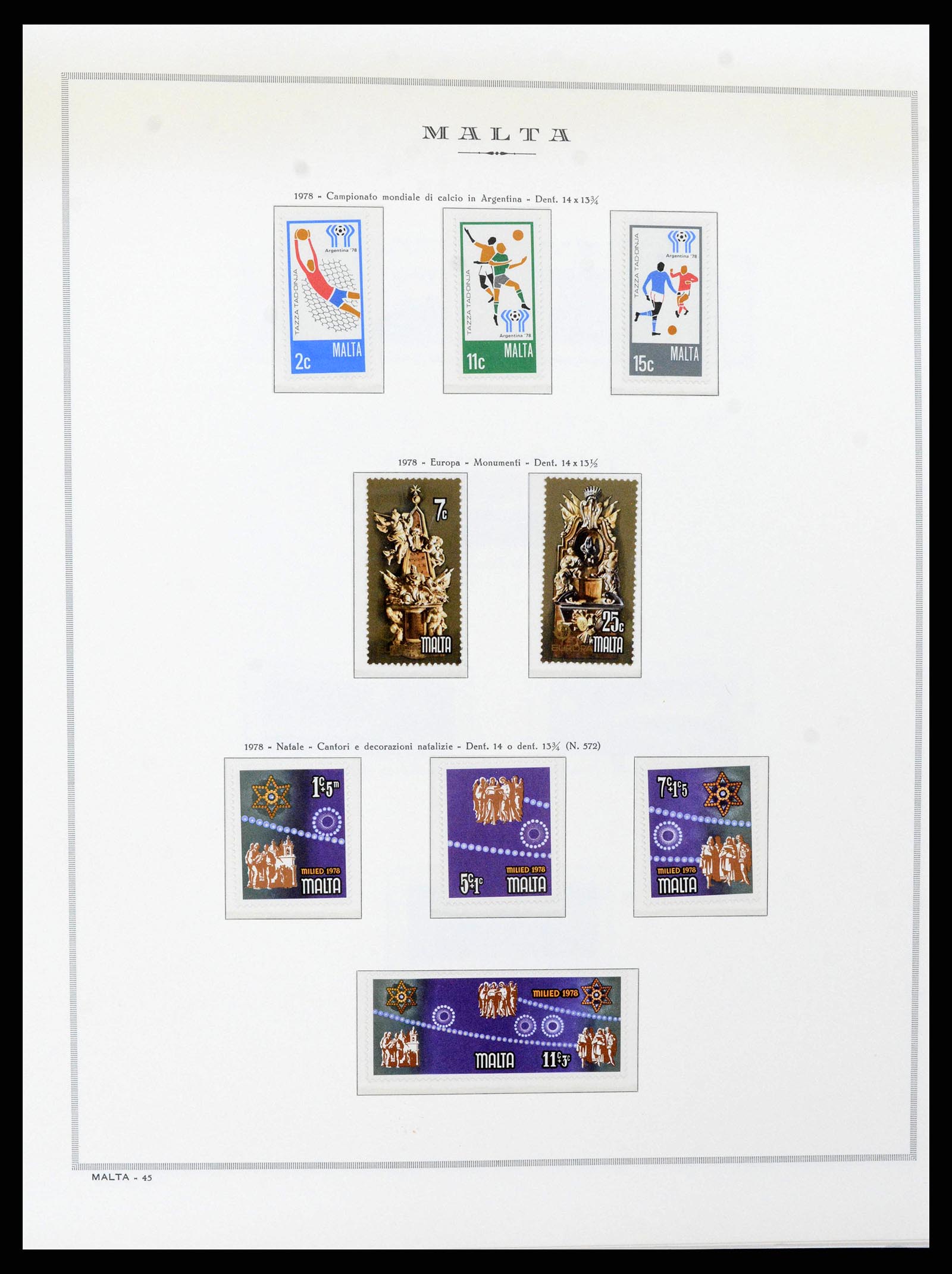 38262 0010 - Postzegelverzameling 38262 Malta 1975-1998.