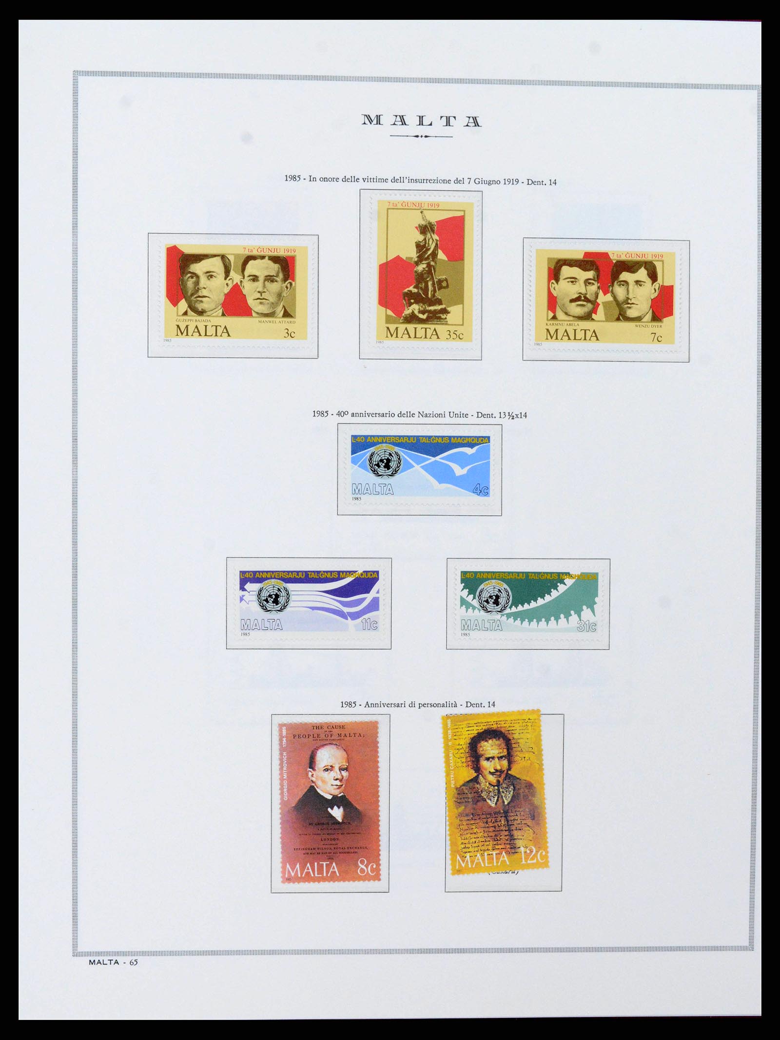 38262 0034 - Stamp collection 38262 Malta 1975-1998.