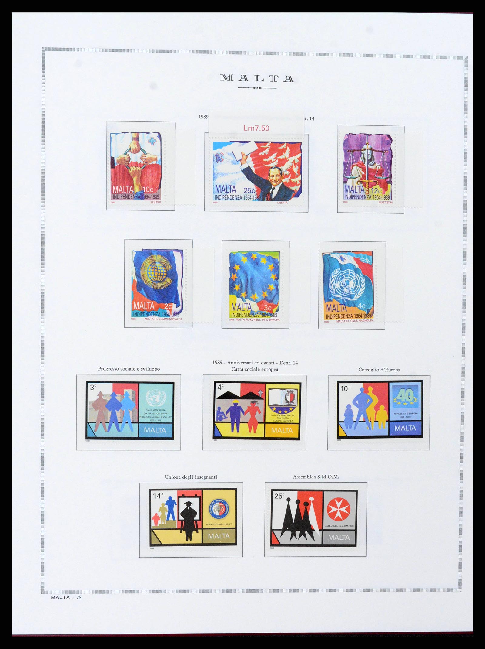 38262 0049 - Stamp collection 38262 Malta 1975-1998.