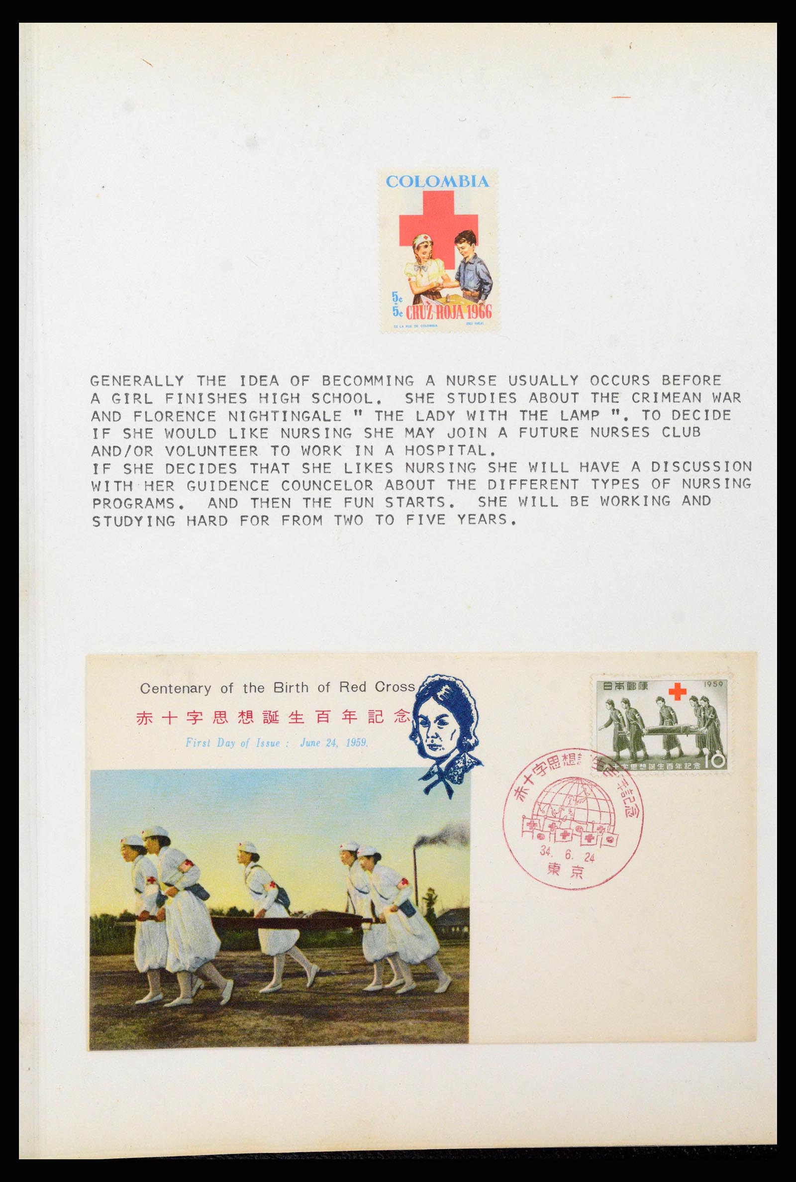 38266 0005 - Postzegelverzameling 38266 Motief Rode Kruis 1920-1970.