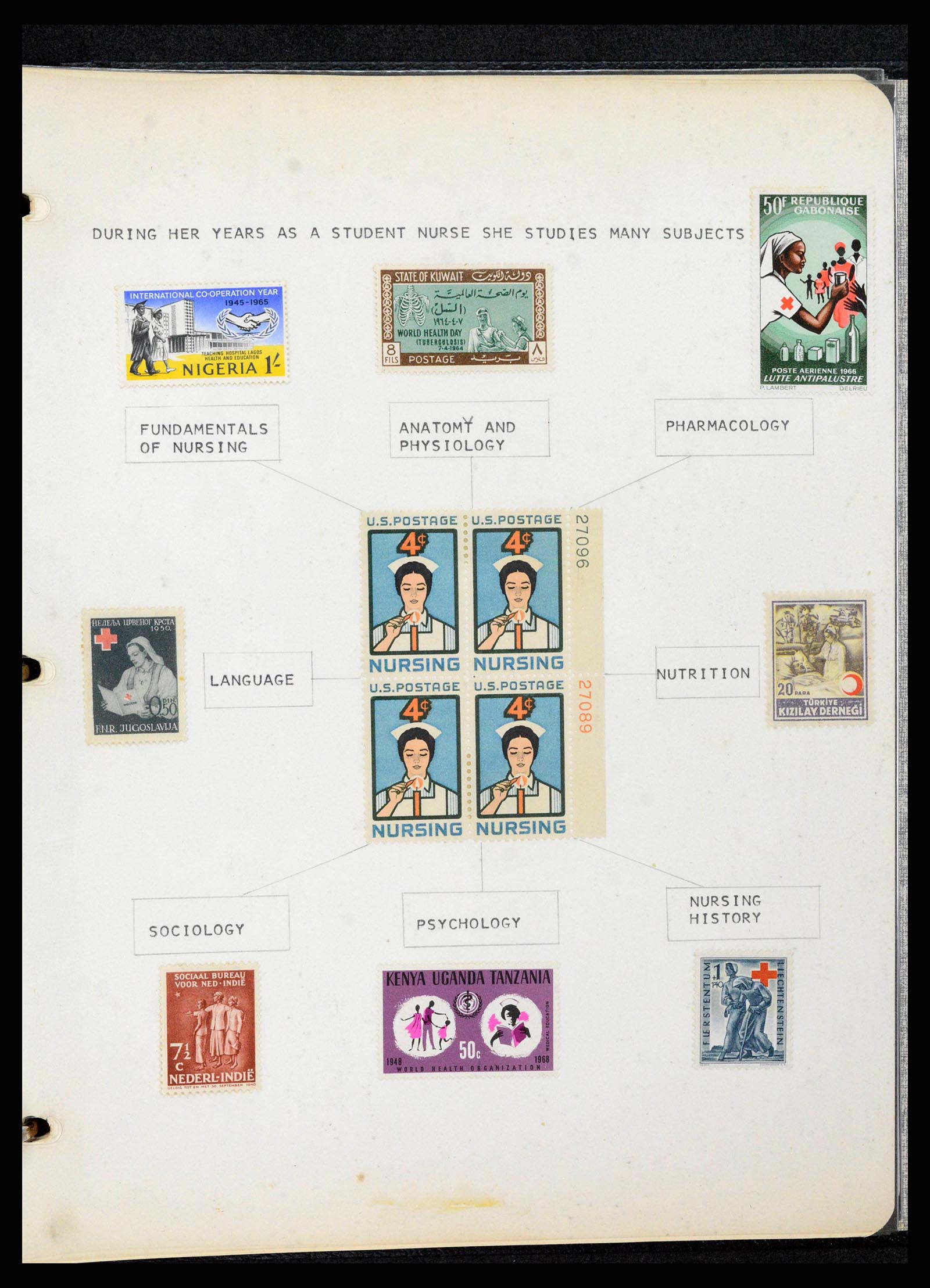 38266 0007 - Postzegelverzameling 38266 Motief Rode Kruis 1920-1970.