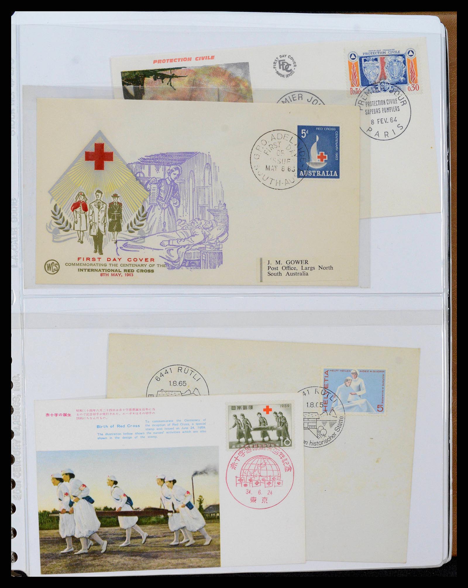 38266 0016 - Postzegelverzameling 38266 Motief Rode Kruis 1920-1970.