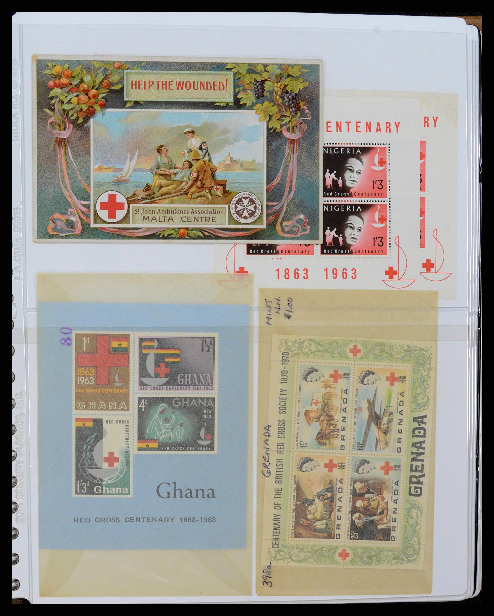 38266 0017 - Postzegelverzameling 38266 Motief Rode Kruis 1920-1970.
