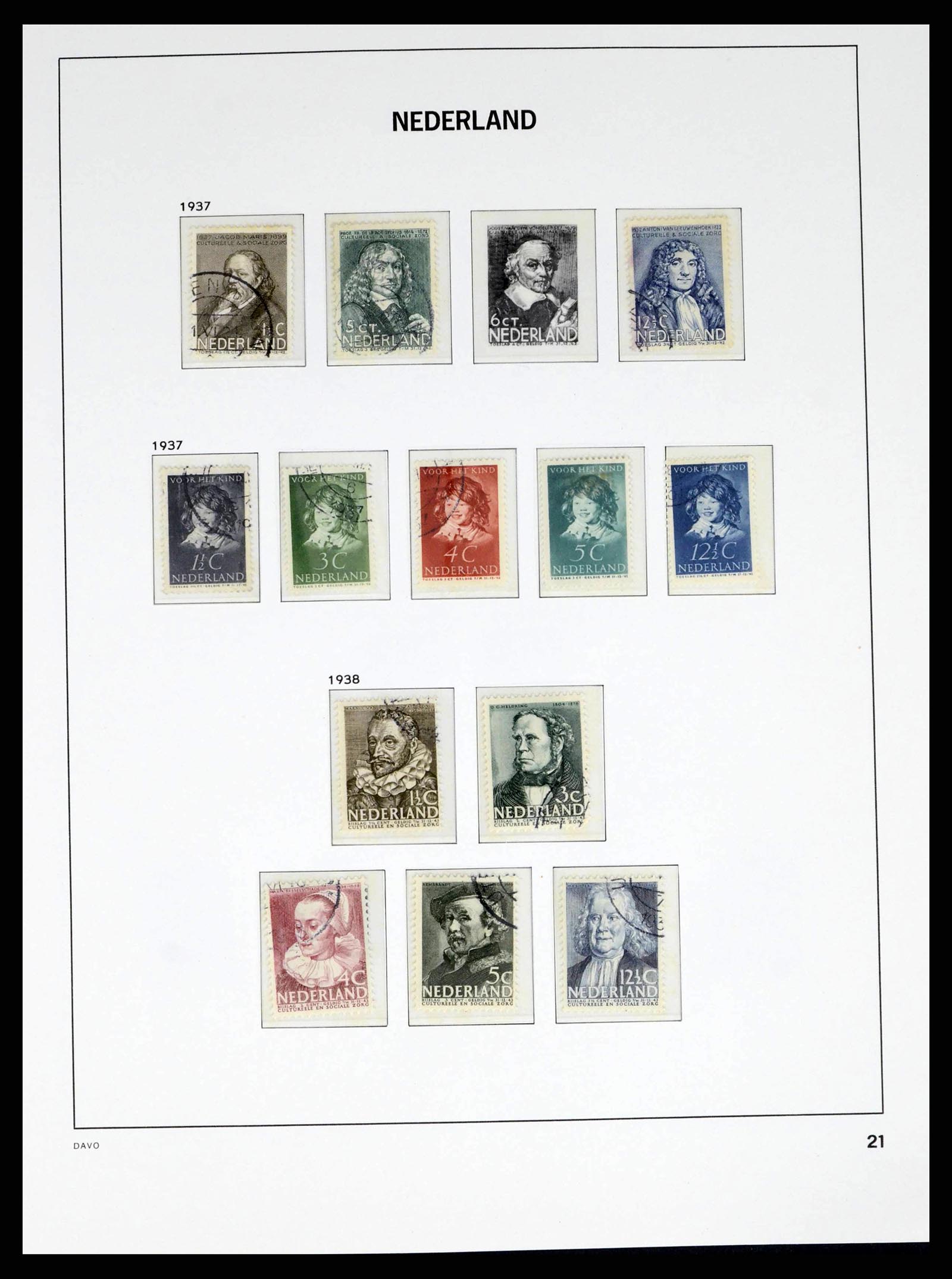 38268 0021 - Postzegelverzameling 38268 Nederland 1852-1986.