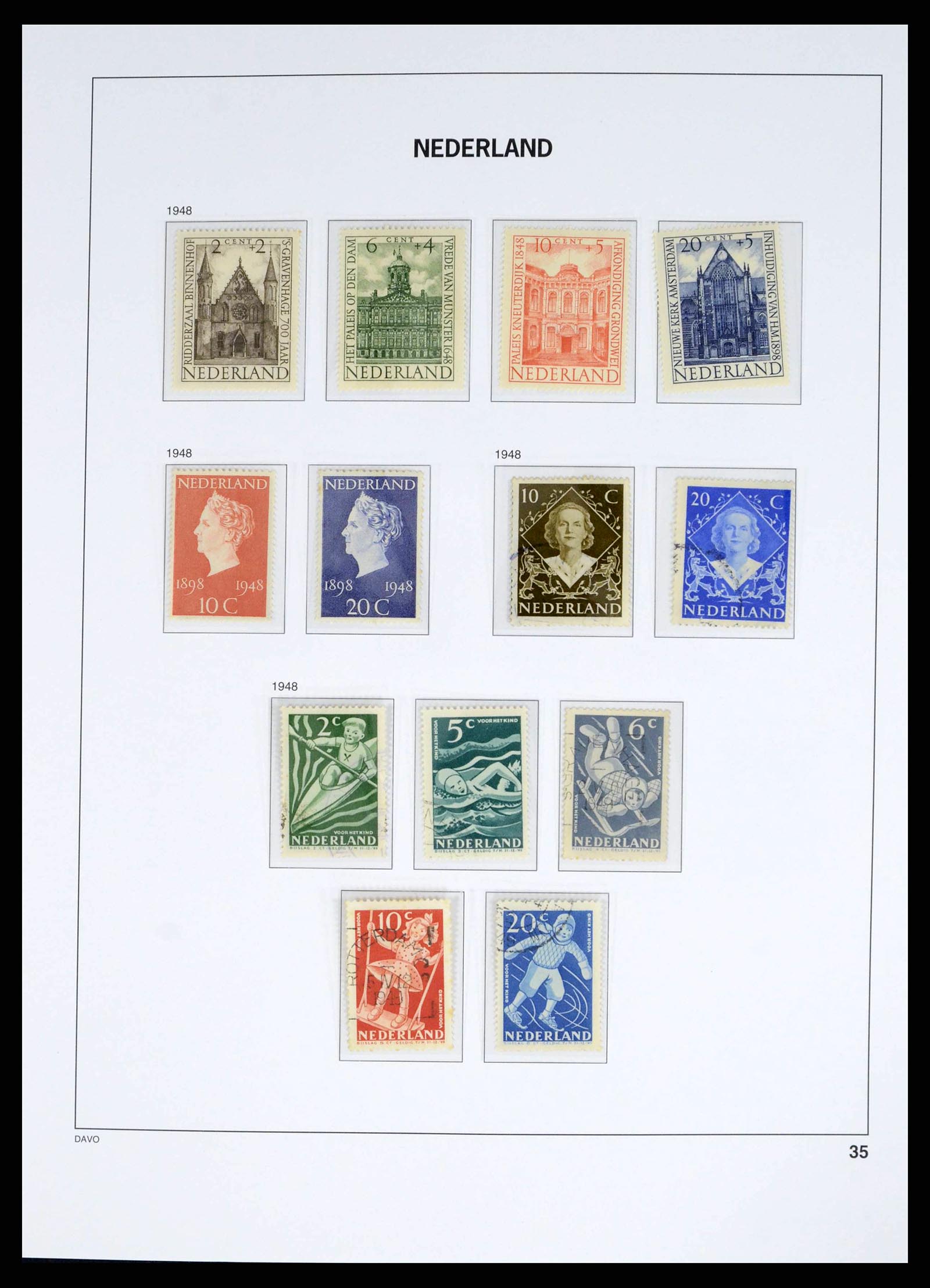 38268 0034 - Postzegelverzameling 38268 Nederland 1852-1986.