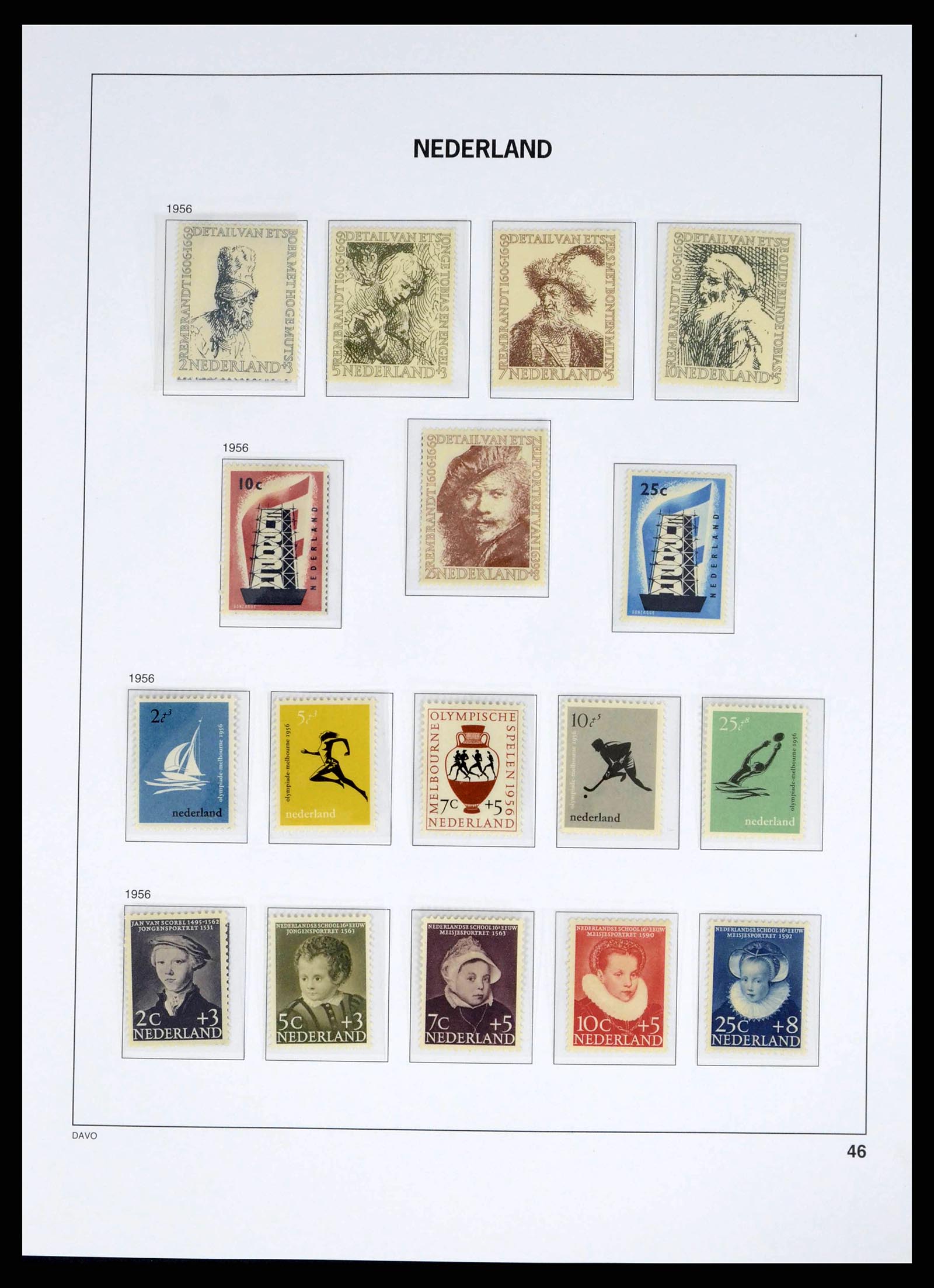 38268 0046 - Postzegelverzameling 38268 Nederland 1852-1986.
