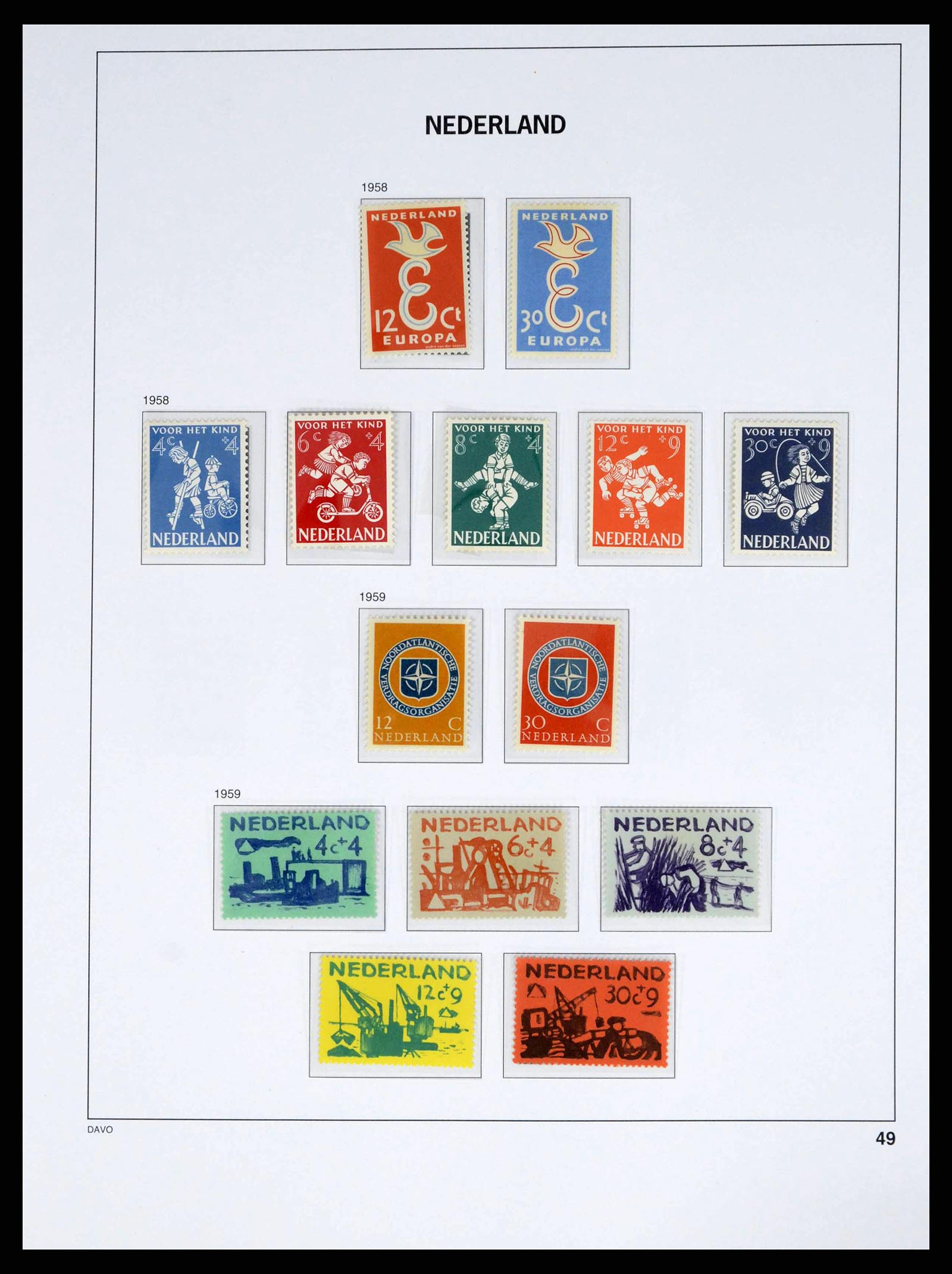 38268 0049 - Postzegelverzameling 38268 Nederland 1852-1986.