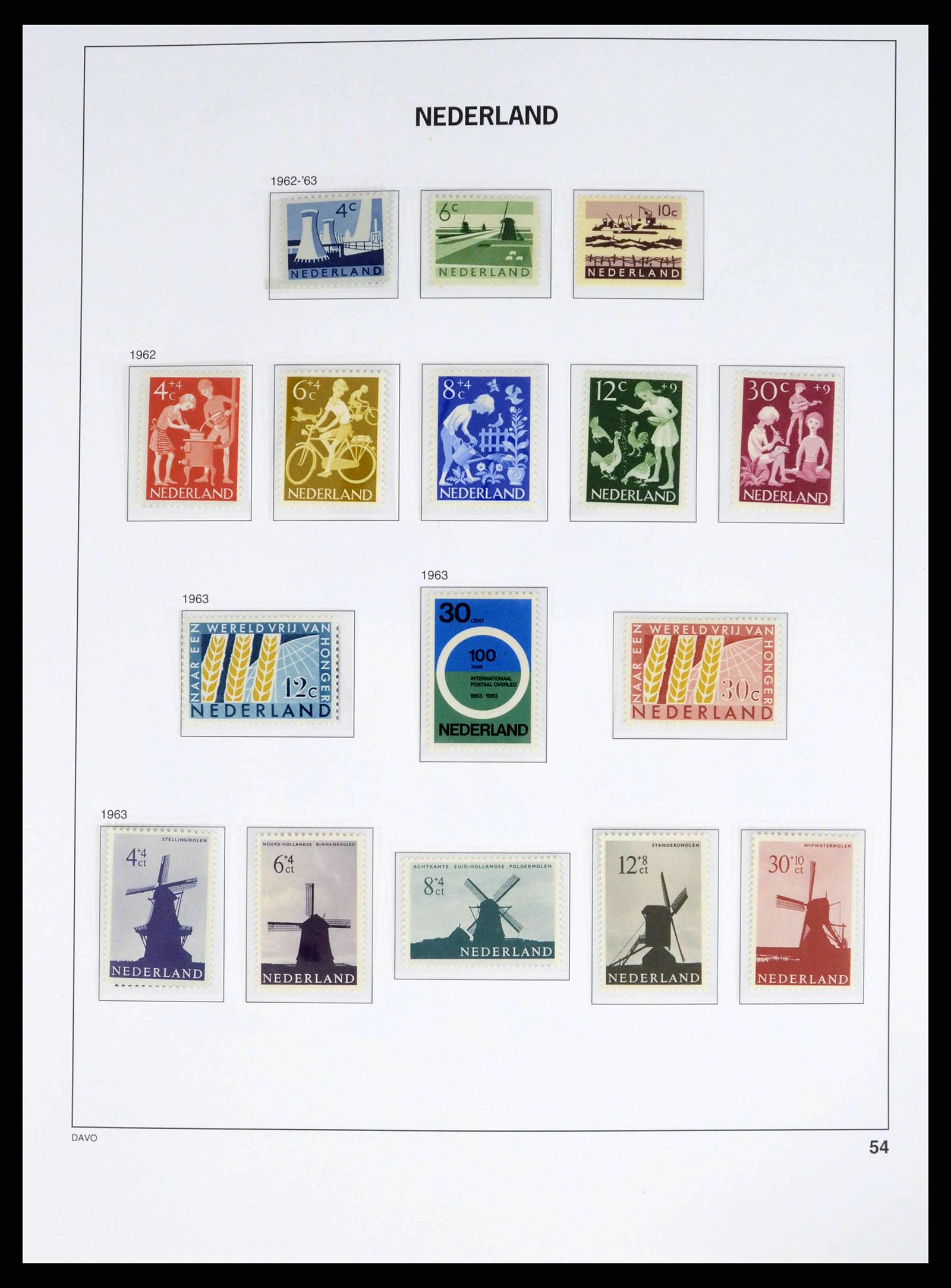 38268 0054 - Postzegelverzameling 38268 Nederland 1852-1986.