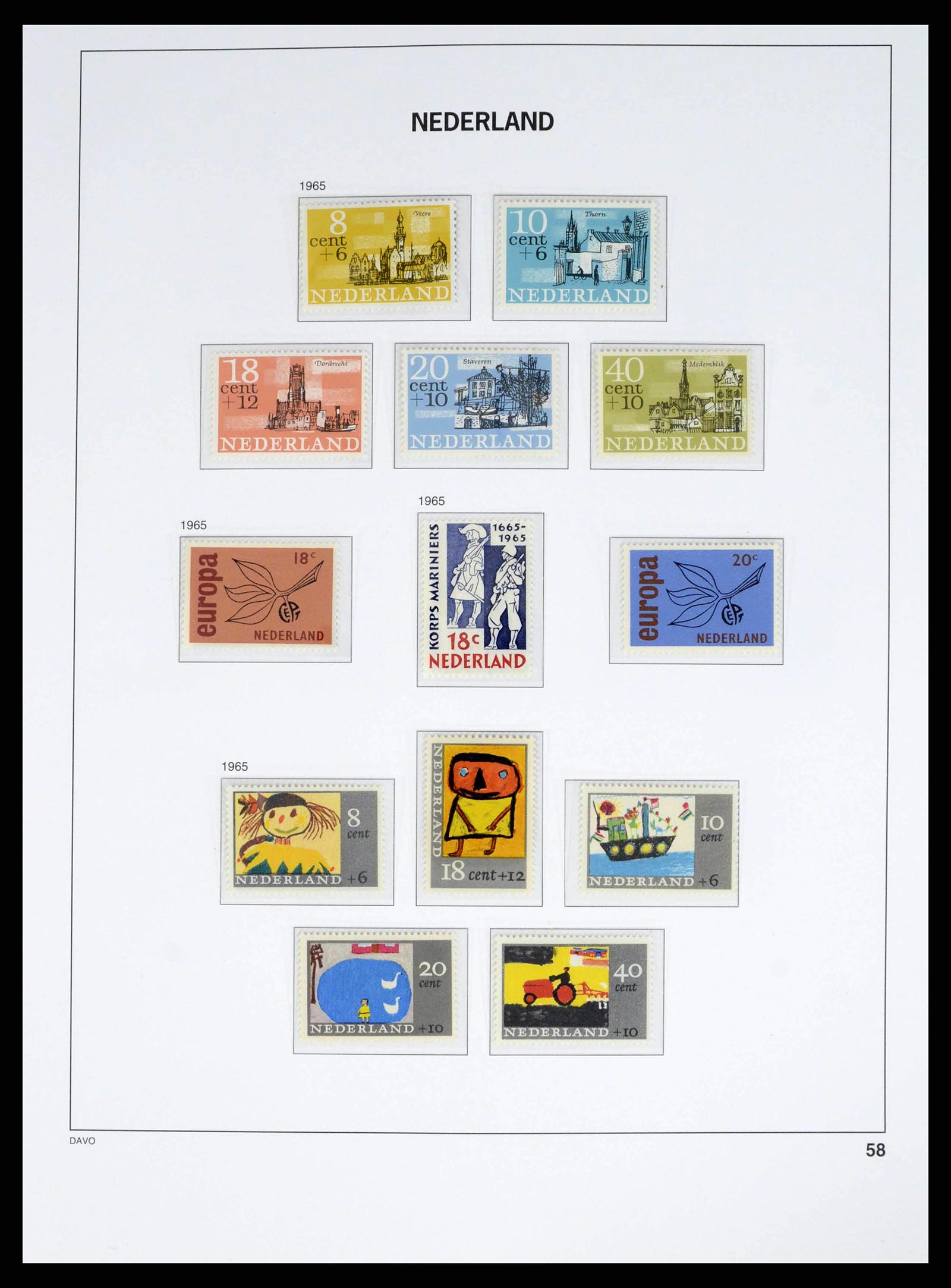 38268 0058 - Postzegelverzameling 38268 Nederland 1852-1986.
