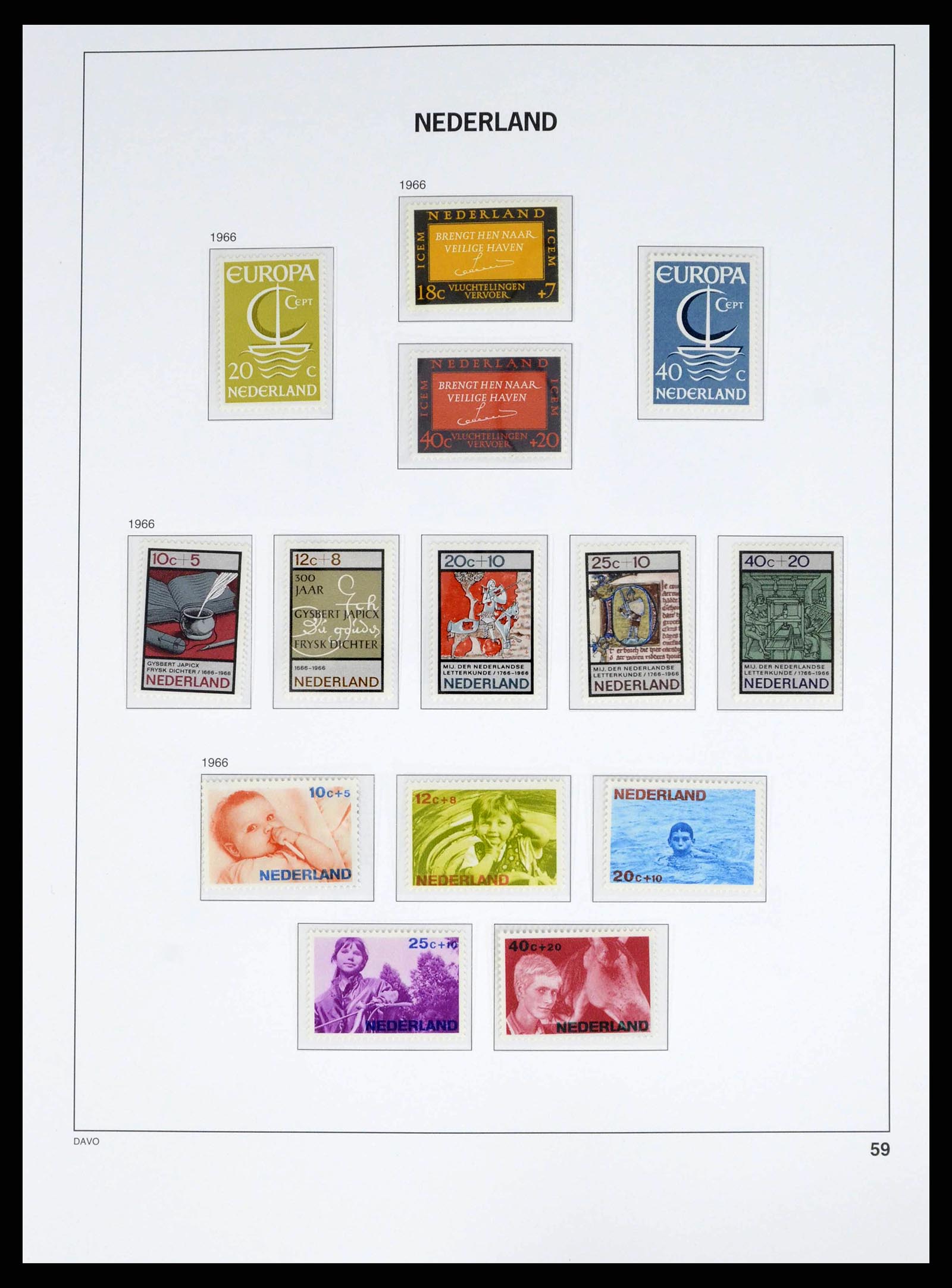 38268 0059 - Postzegelverzameling 38268 Nederland 1852-1986.