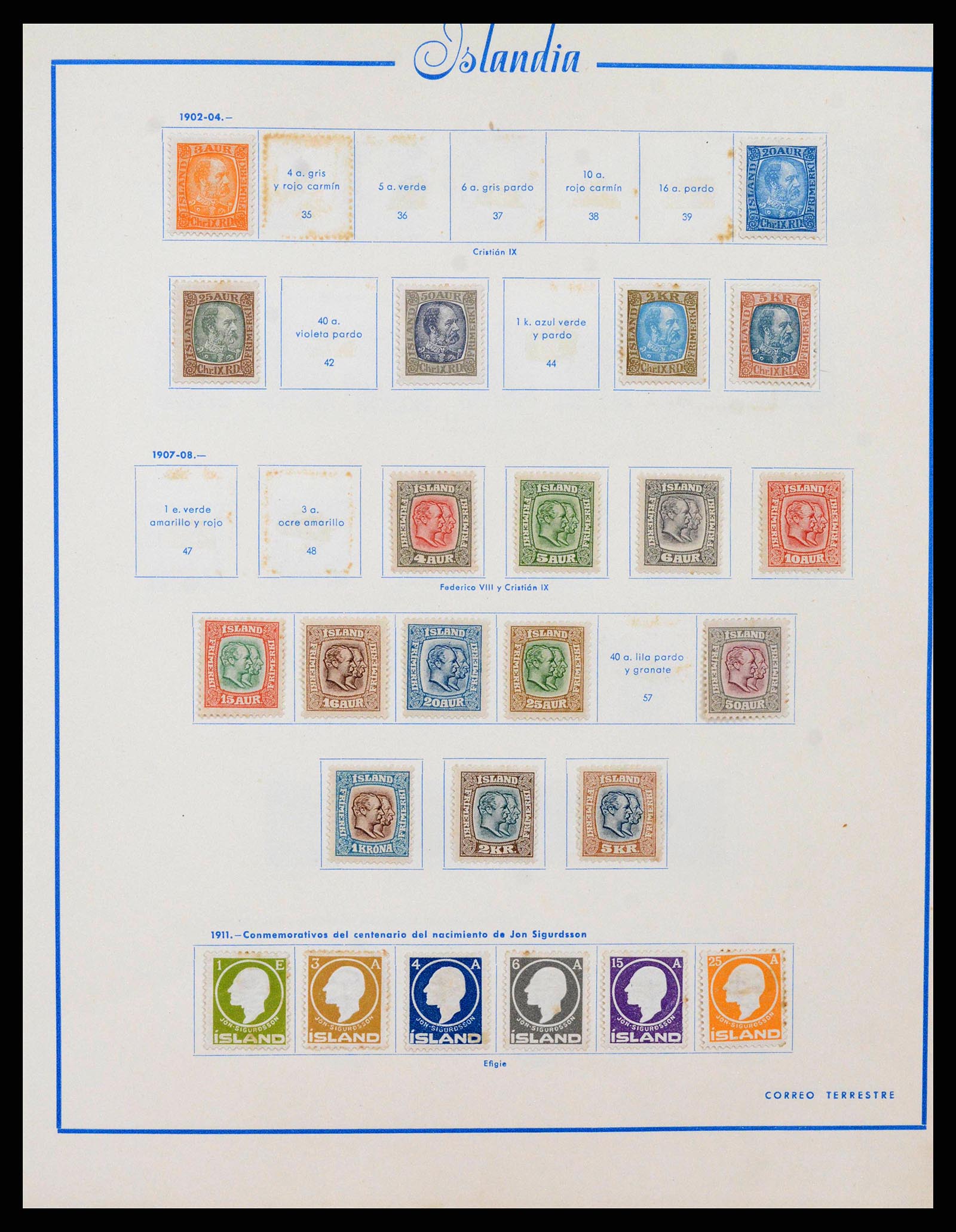 38270 0002 - Postzegelverzameling 38270 IJsland 1873-1964.