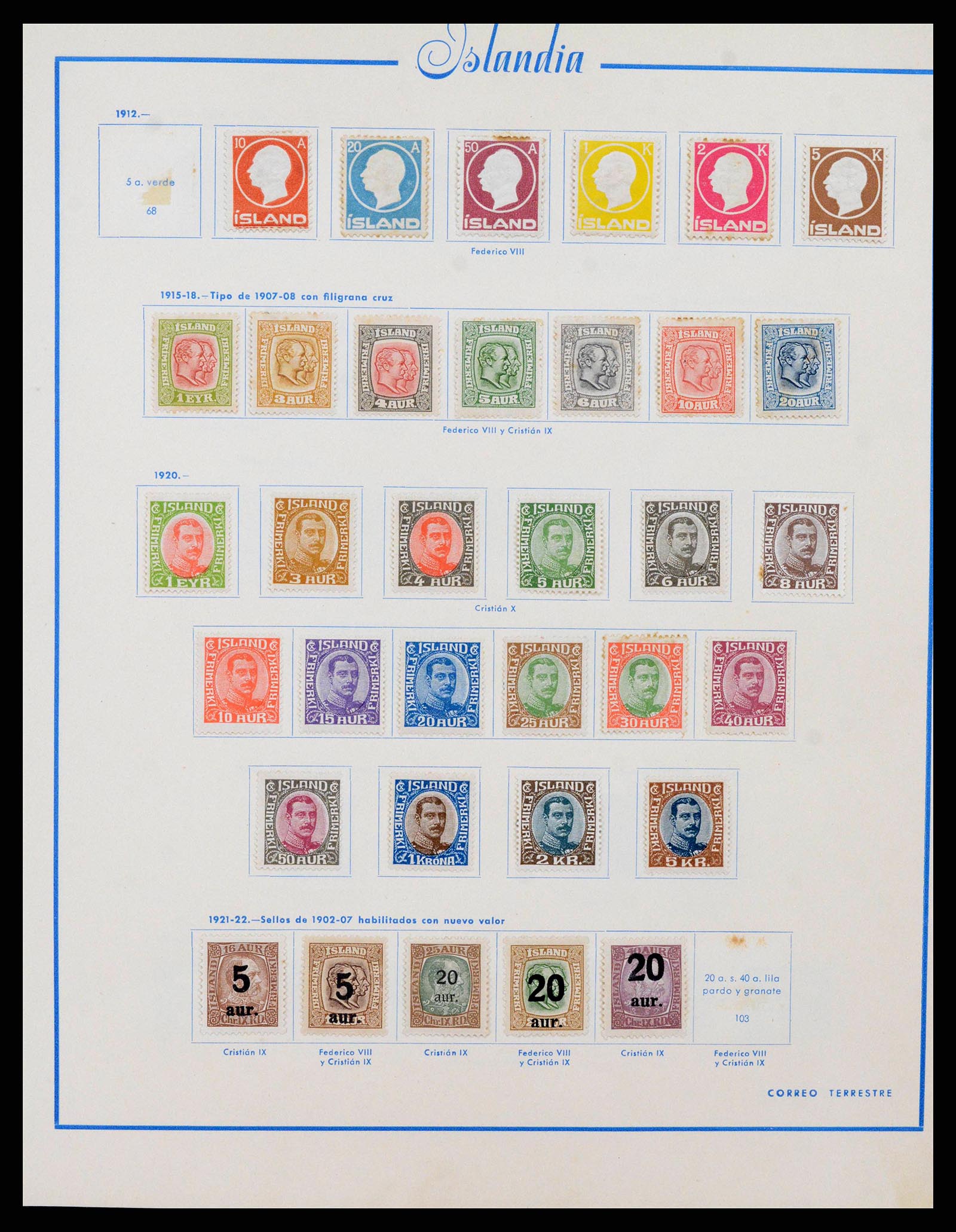 38270 0003 - Postzegelverzameling 38270 IJsland 1873-1964.
