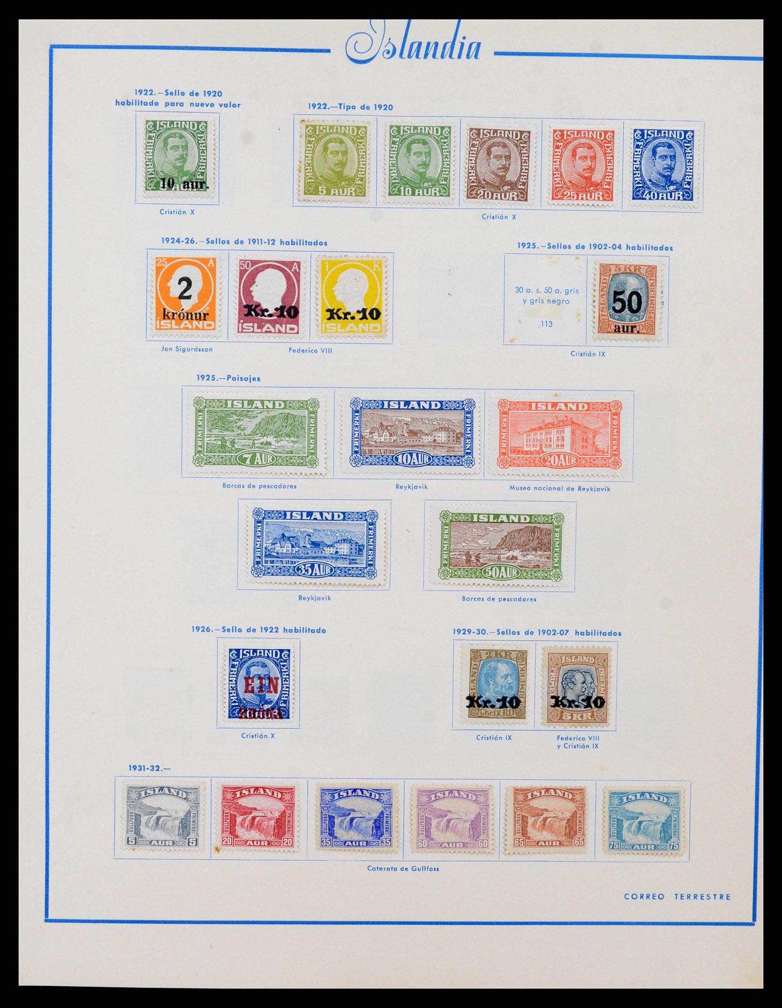 38270 0004 - Postzegelverzameling 38270 IJsland 1873-1964.