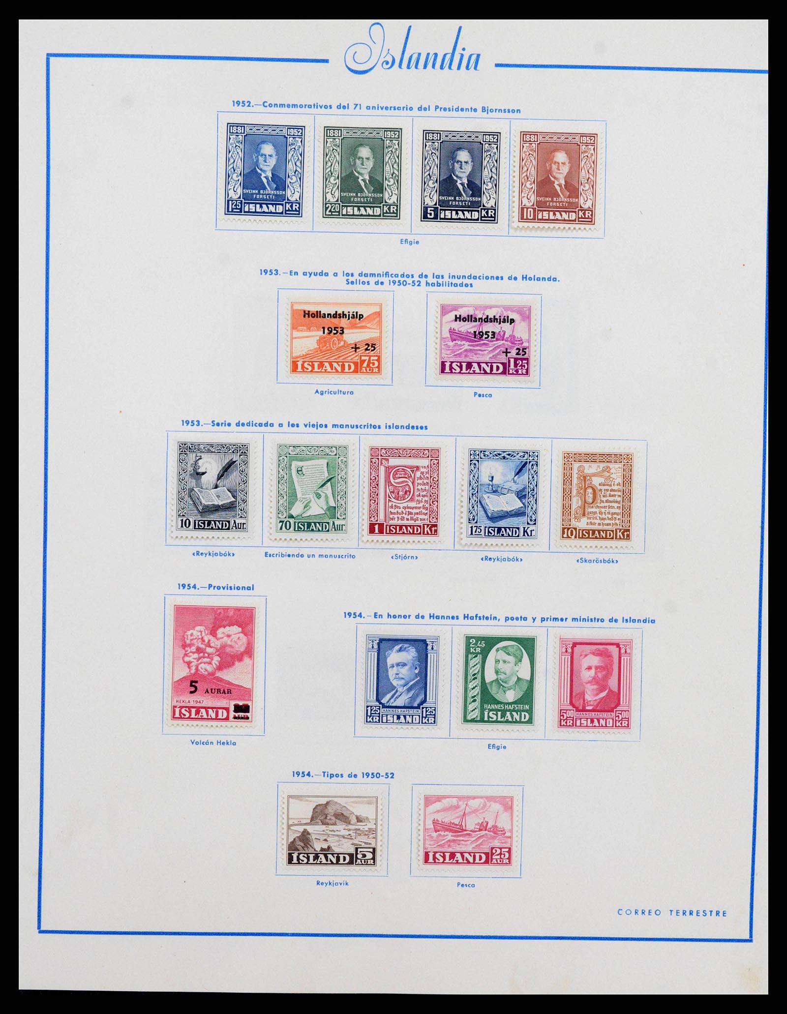 38270 0010 - Postzegelverzameling 38270 IJsland 1873-1964.